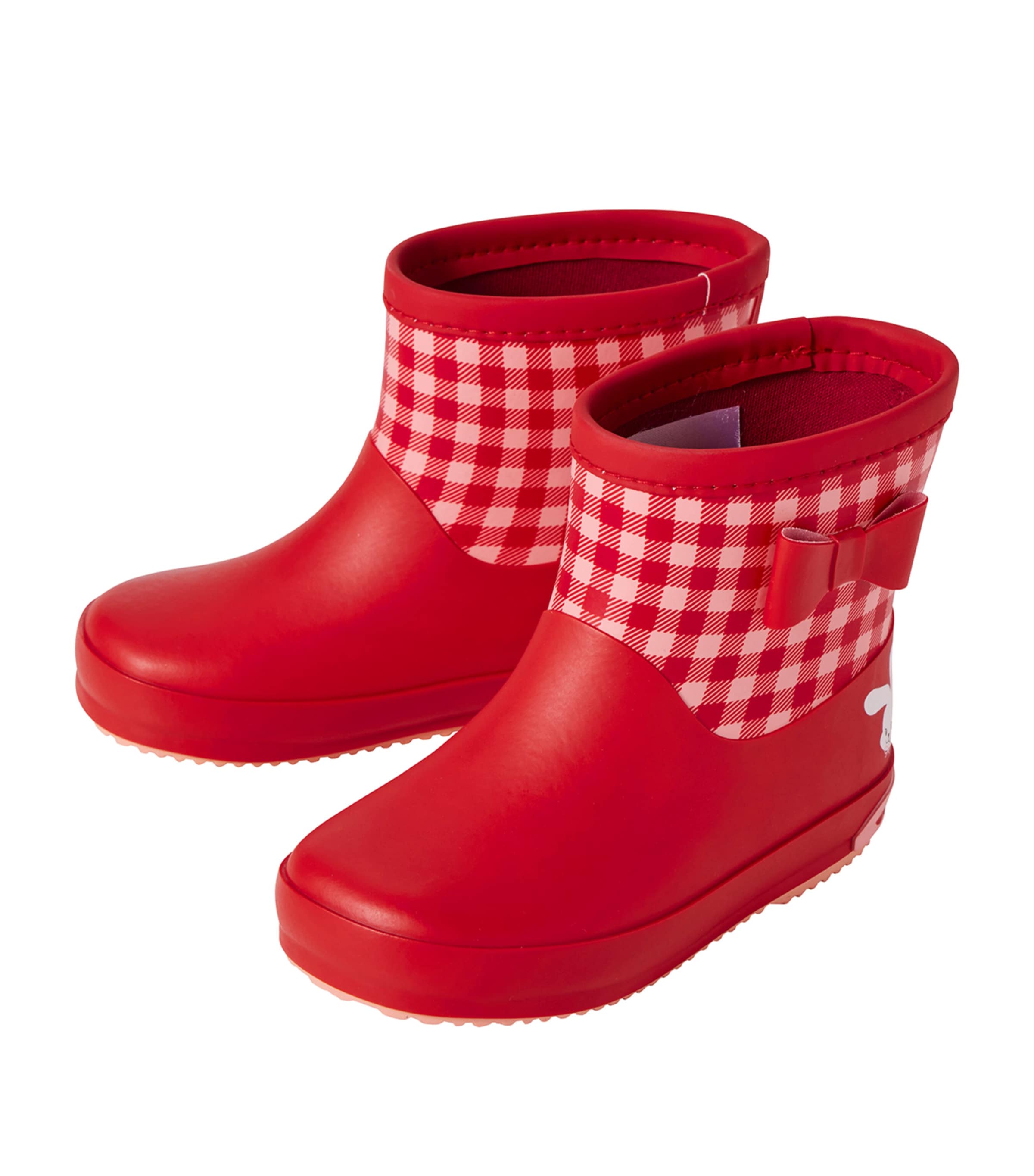 Miki House Rubber Rain Boots In Red