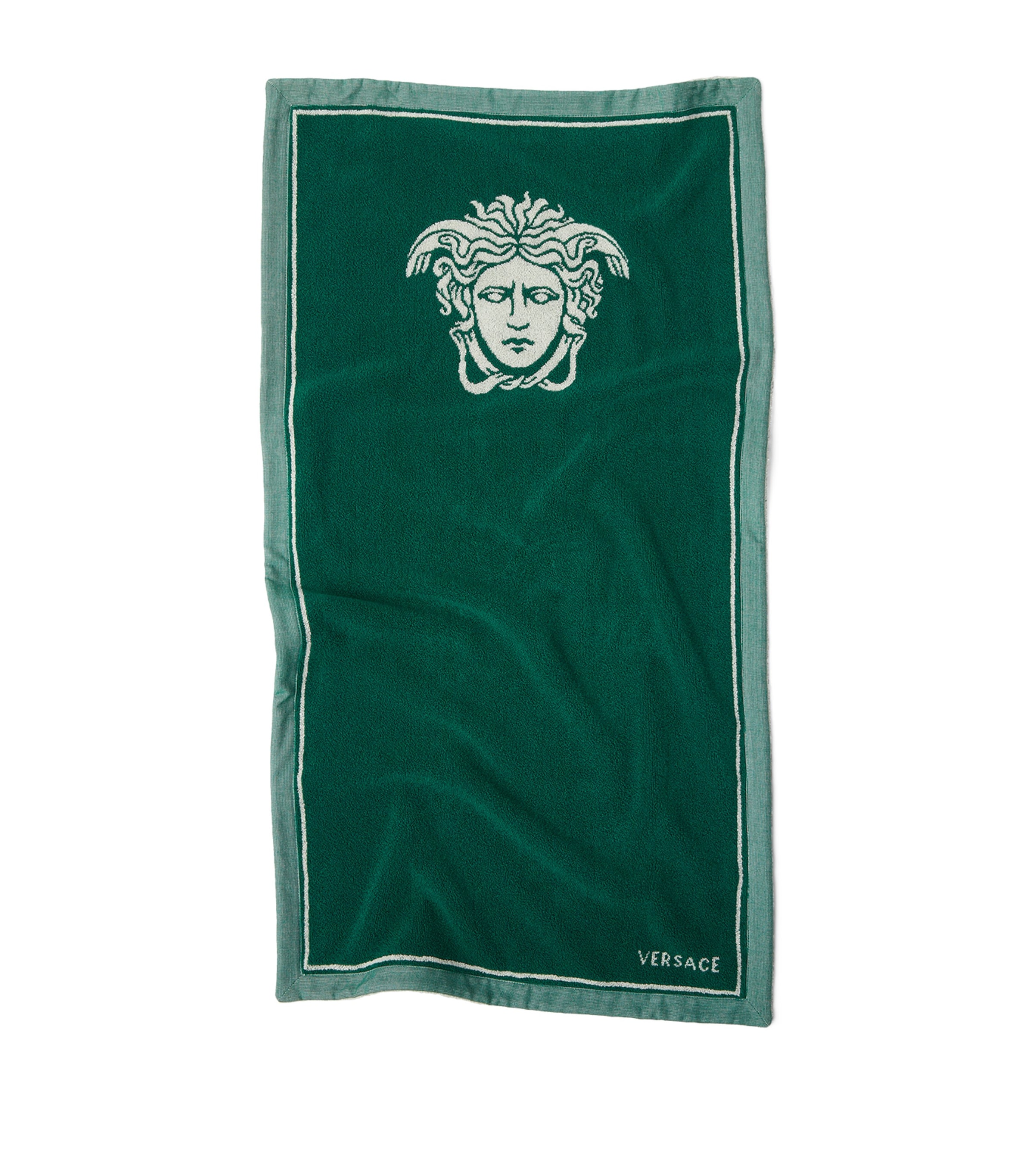 Versace Medusa Towel Green/white Image 1
