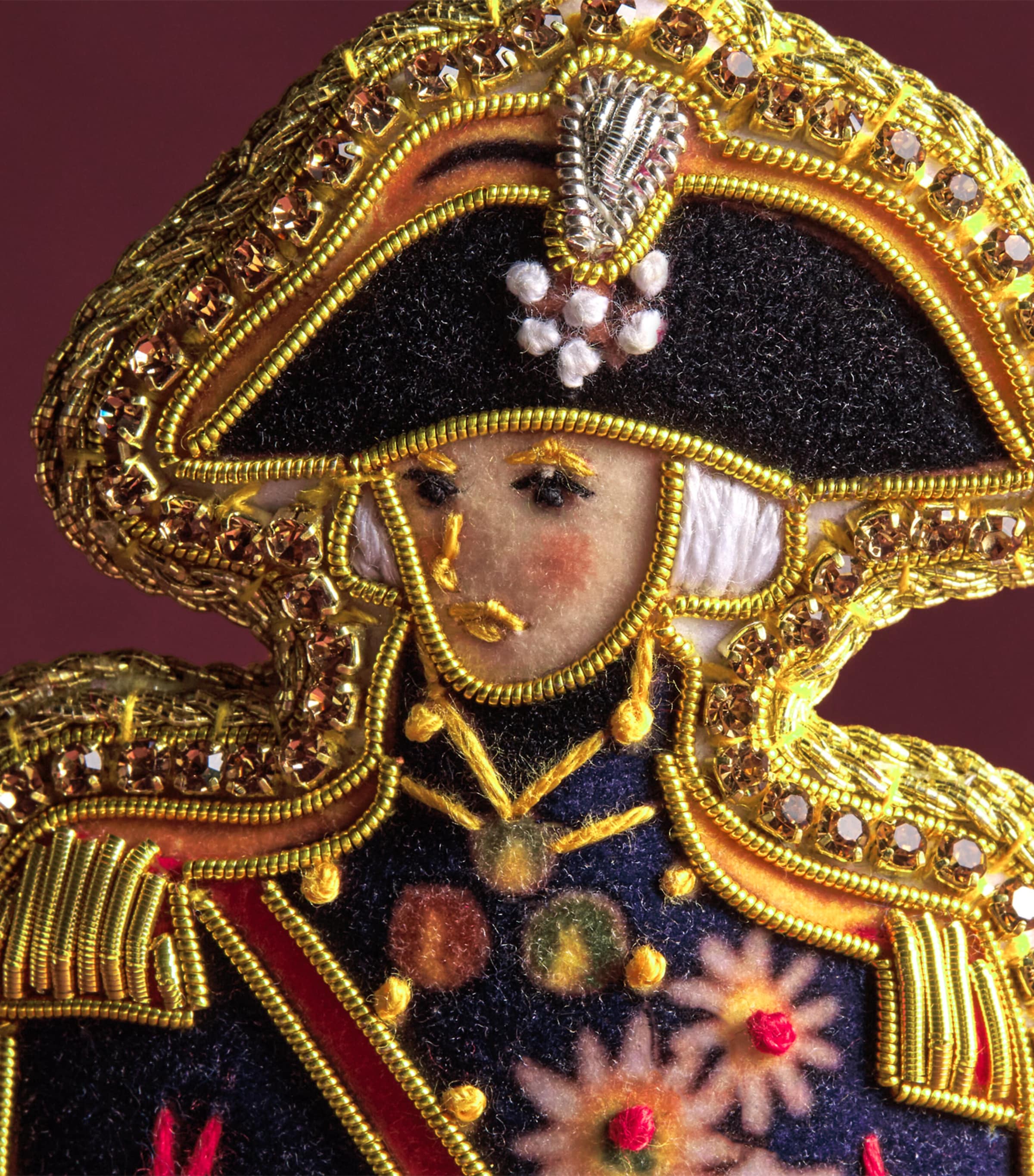 Tinker Tailor Embellished Lord Nelson Tree Decoration Navy, White & Gold Image 2