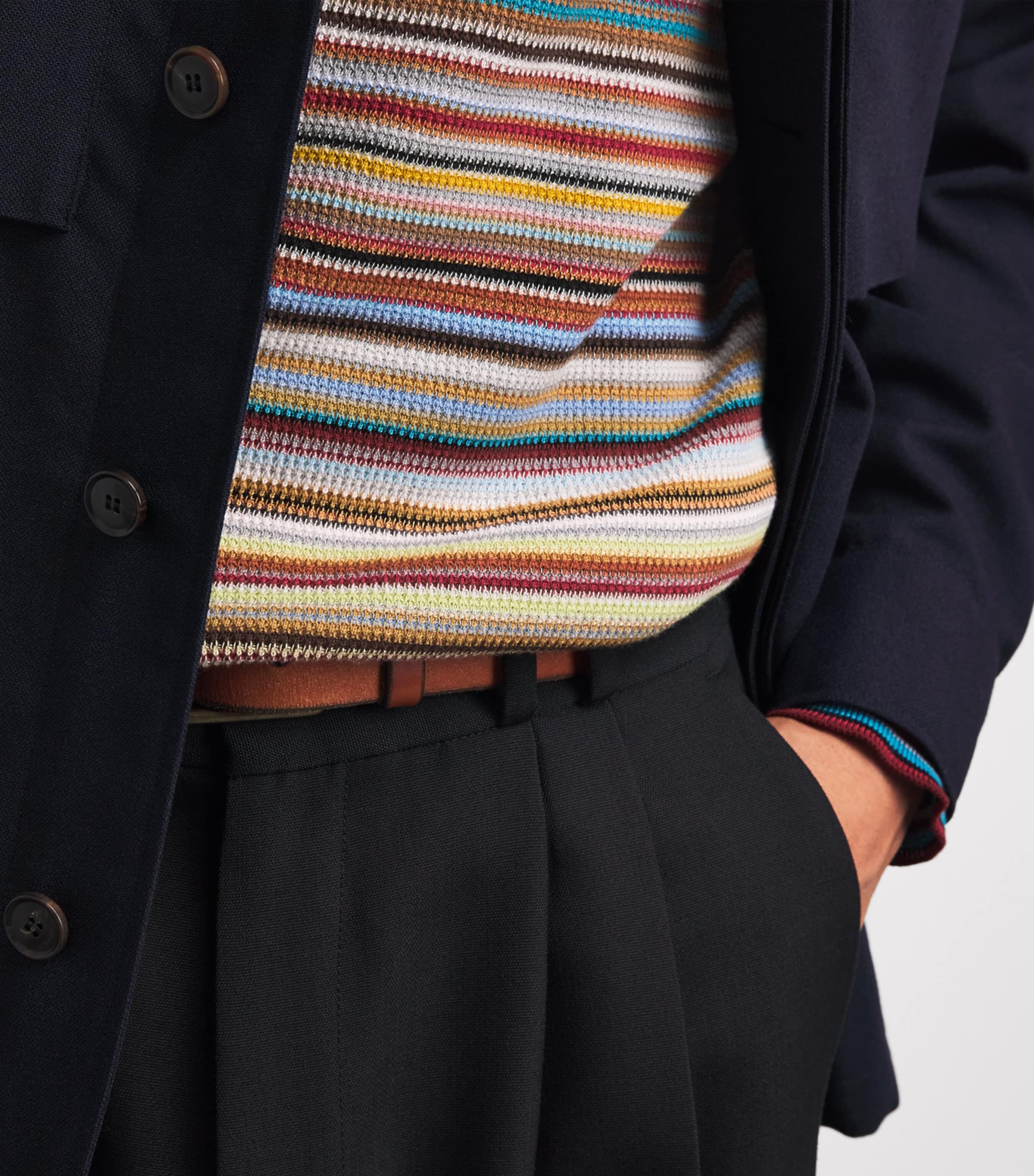 Paul Smith Mens Cotton Signature Stripe Sweater Coloured Image 3