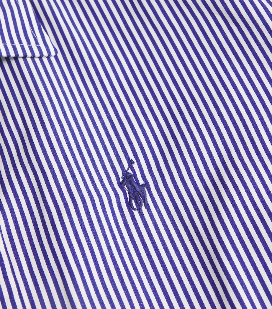 Polo Ralph Lauren Striped Cropped Shirt White/blue Image 5