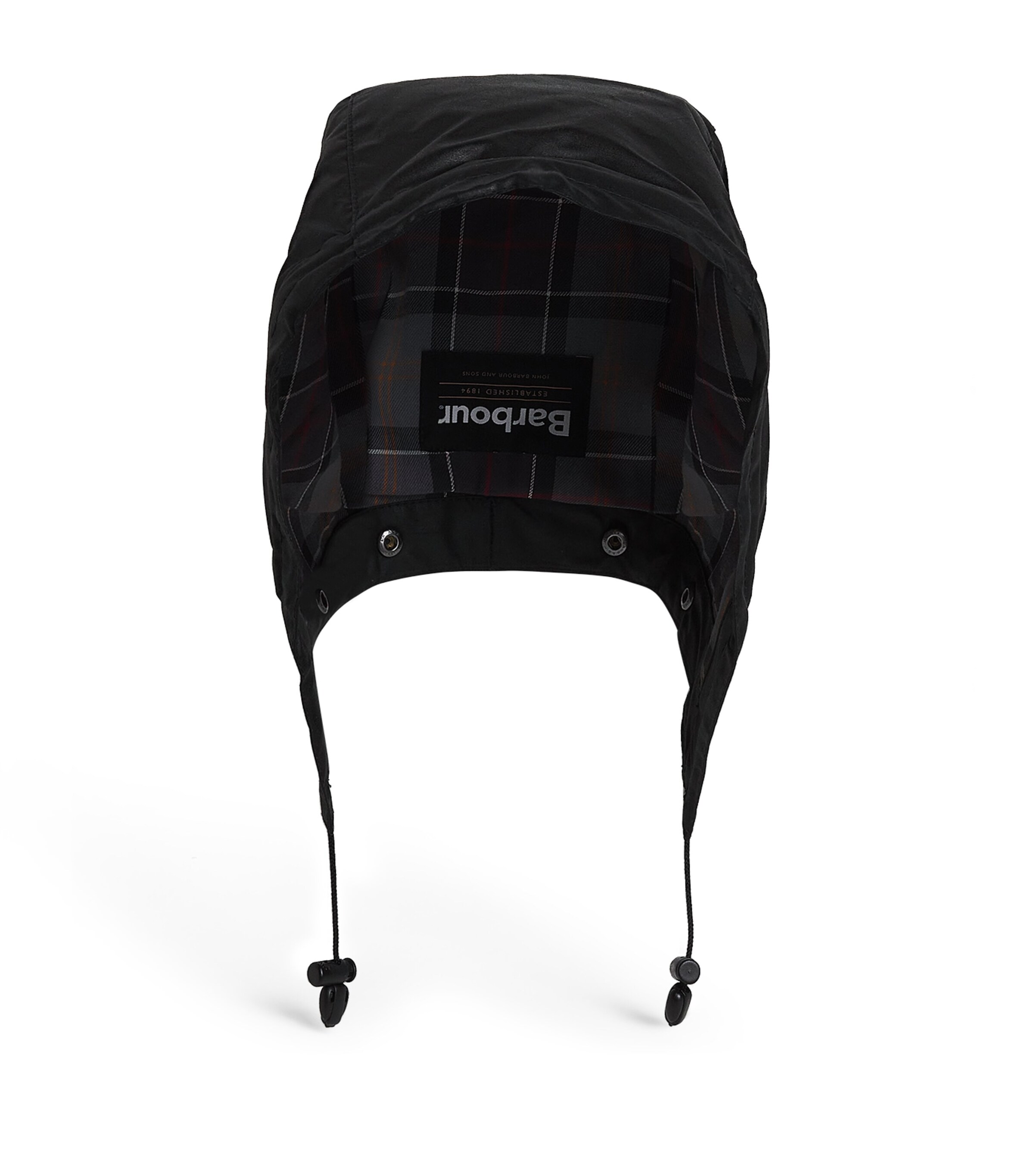 Waxed Cotton Hood BLACK Image 1