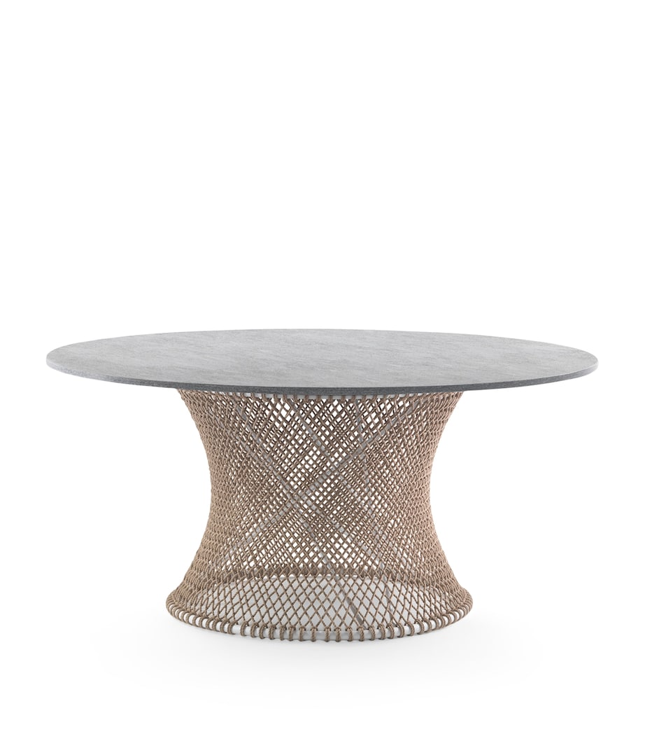 Oasis Outdoor Dining Table WHITE EMBOSSED Image 1