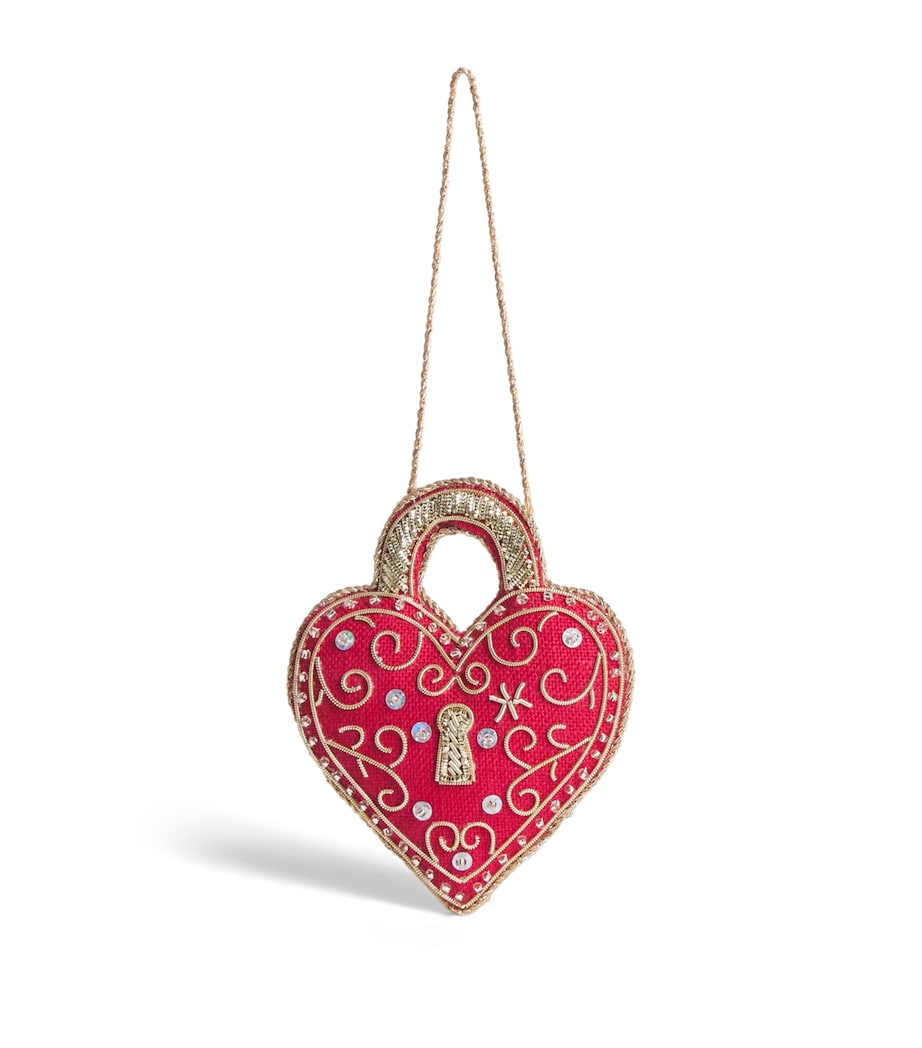 Katie Larmour Heart Locket Tree Decoration Red Image 1