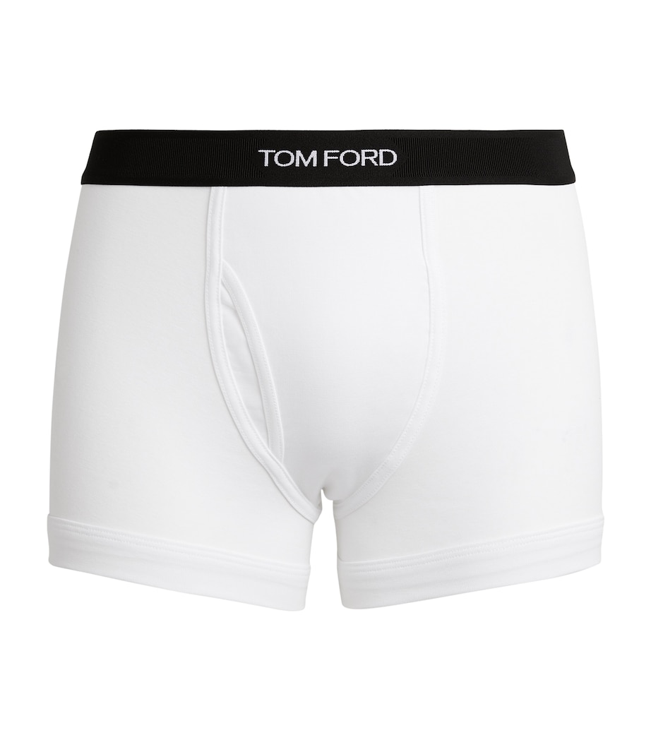 Cotton-Stretch Logo Trunks (Pack of 2) 100 WHITE Image 1