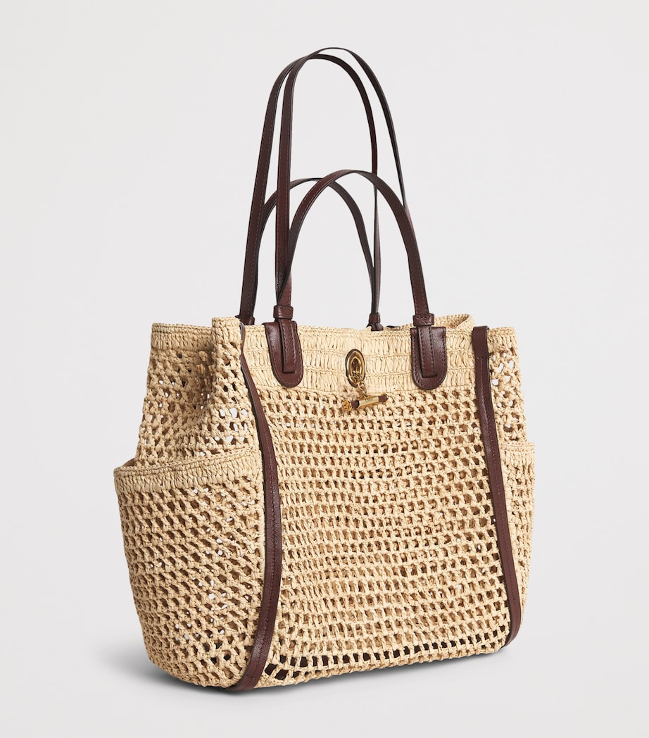 Chloé Raffia Iconic Logo Tote Bag Hot Sand Image 2