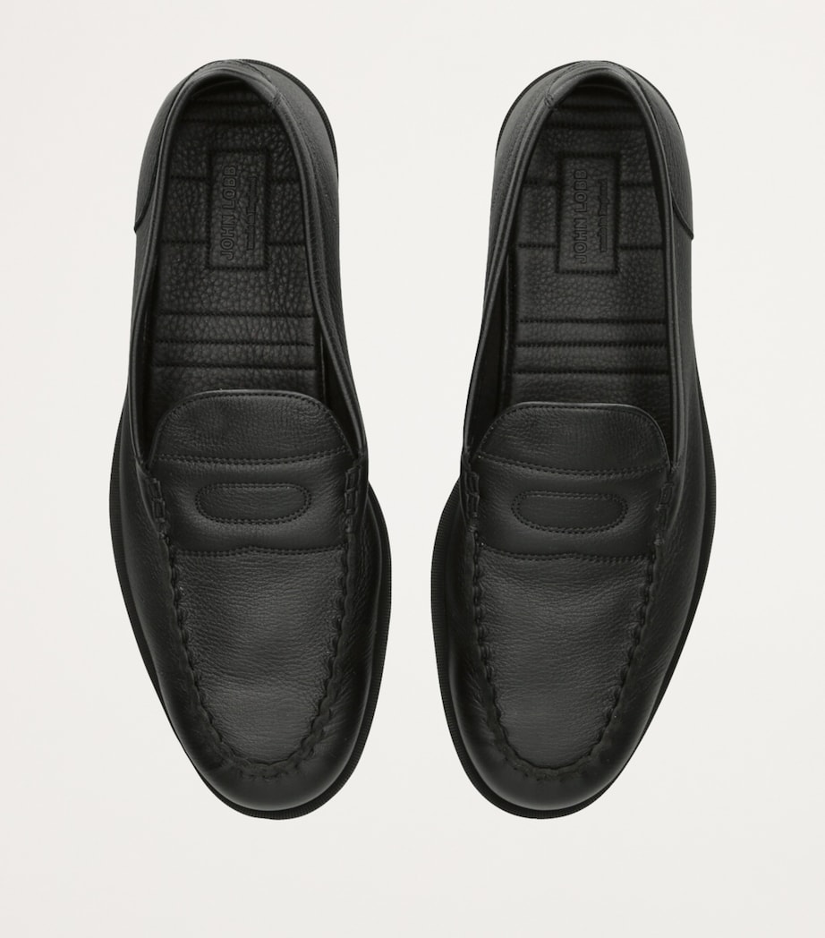 Leather Pace Loafers BLACK Image 5