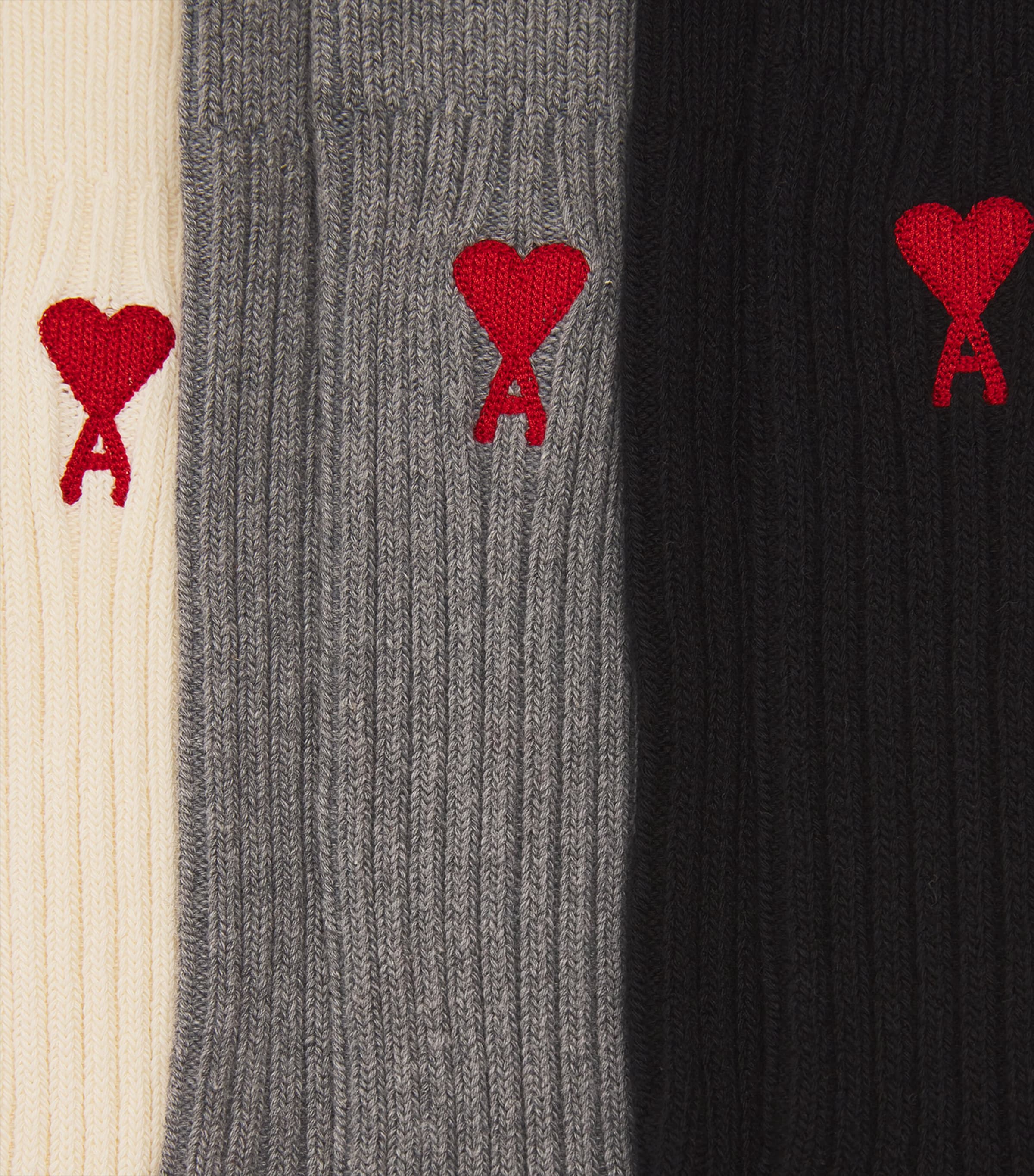 Ami de Coeur Socks (Pack of 3) OFFWHT/GREY/BLK/971 Image 2