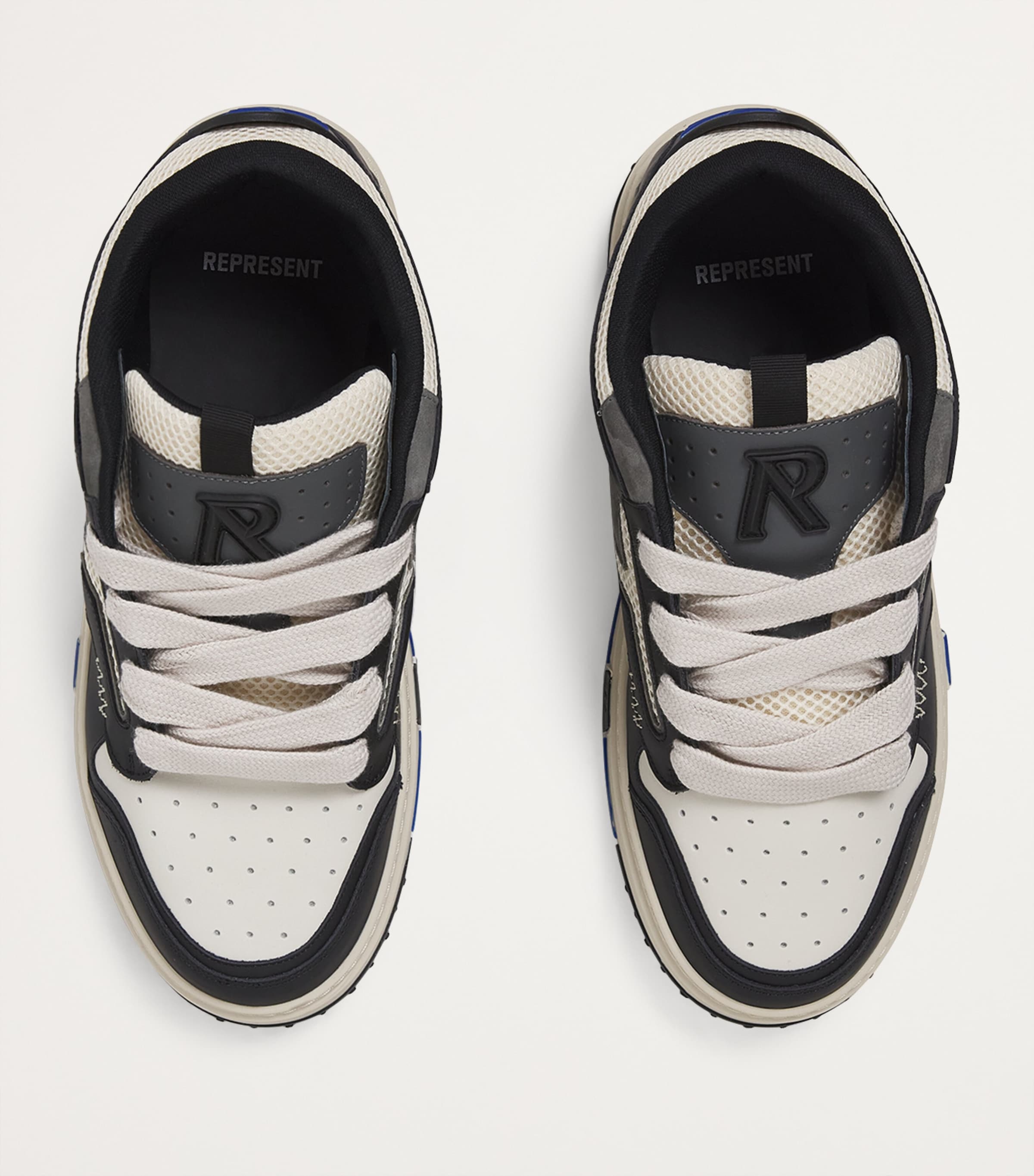 Leather Reptor Low-Top Sneakers BLACK/VINTAGE WHITE Image 3
