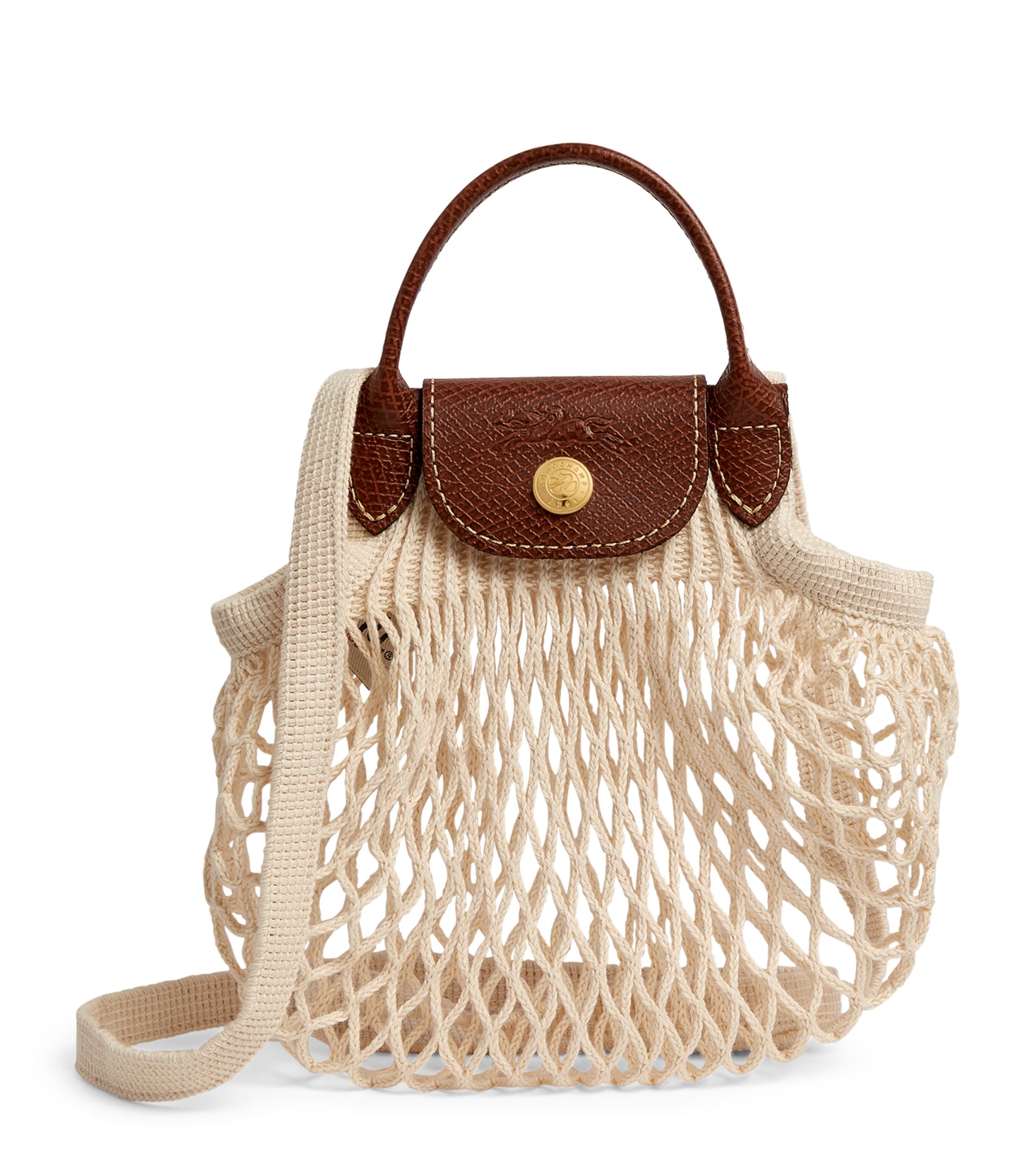 Longchamp Extra-Small Le Pliage Filet Mesh Bag | Harrods UK