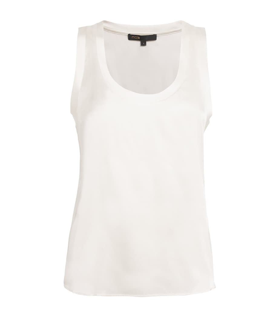 Silk-Blend Tank Top WHITE Image 1