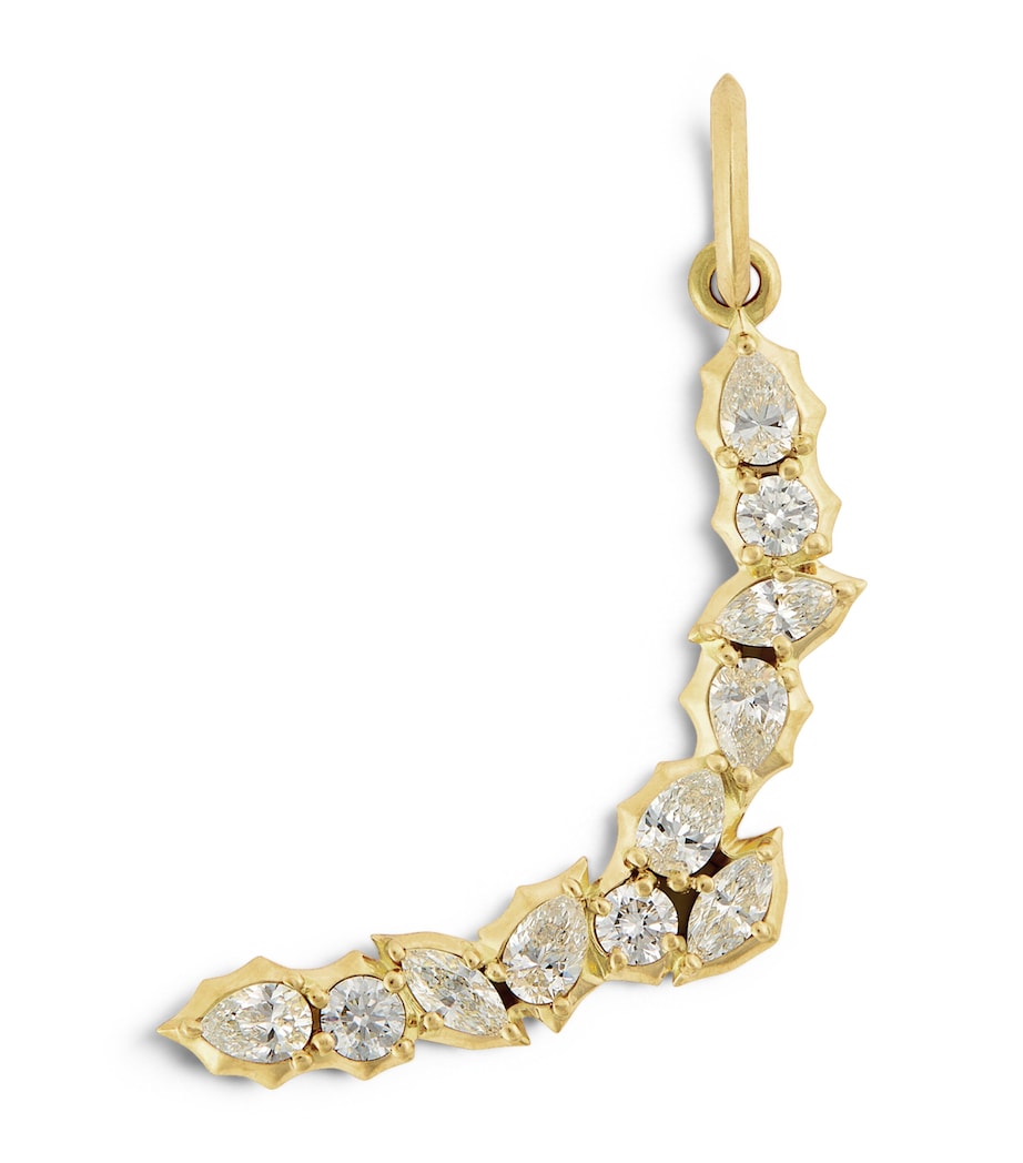 Yellow Gold and Diamond Posey Charm YELLOW GOLD Image 1