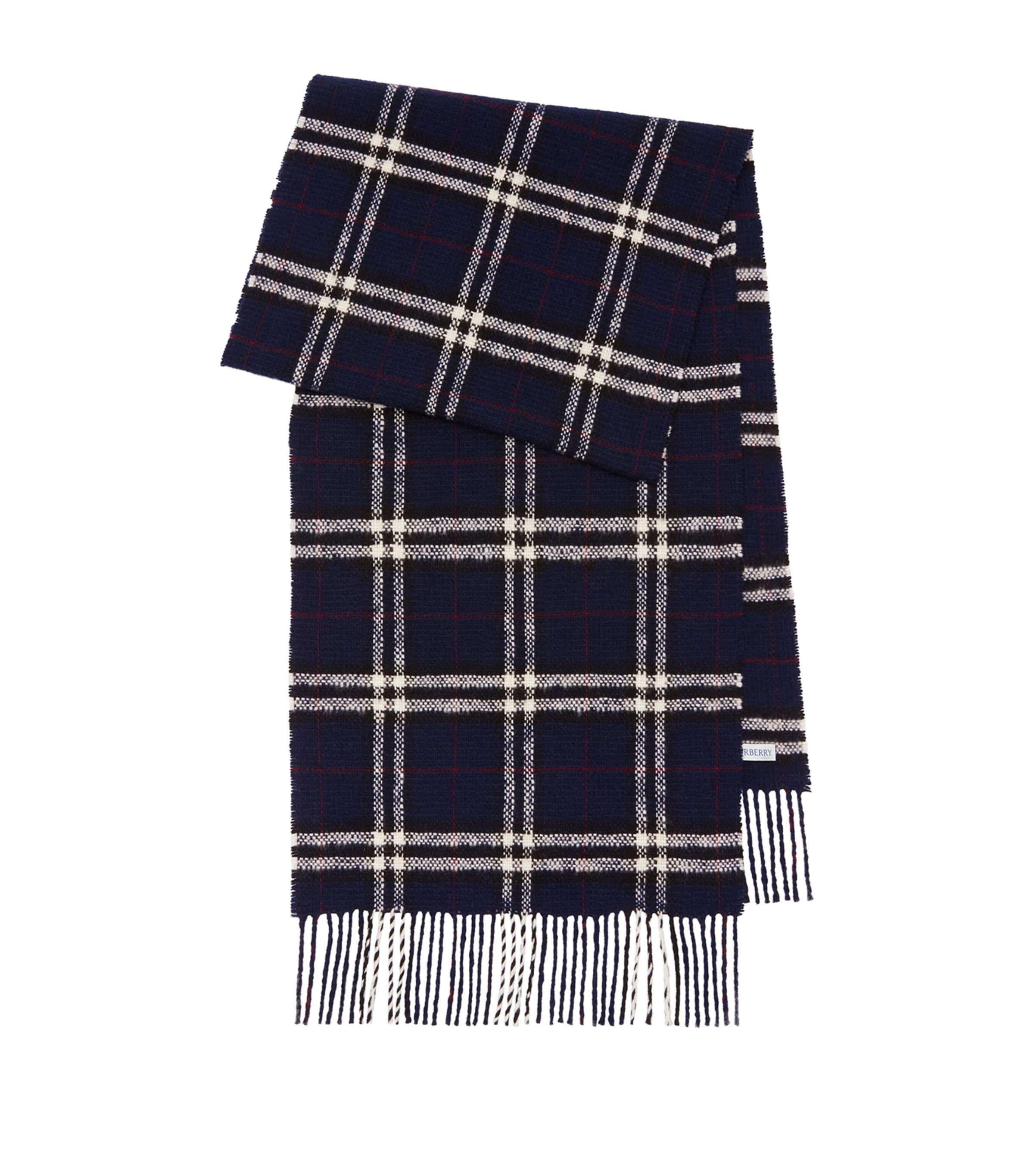 Burberry Wool-Cashmere Check Scarf Ink Image 1