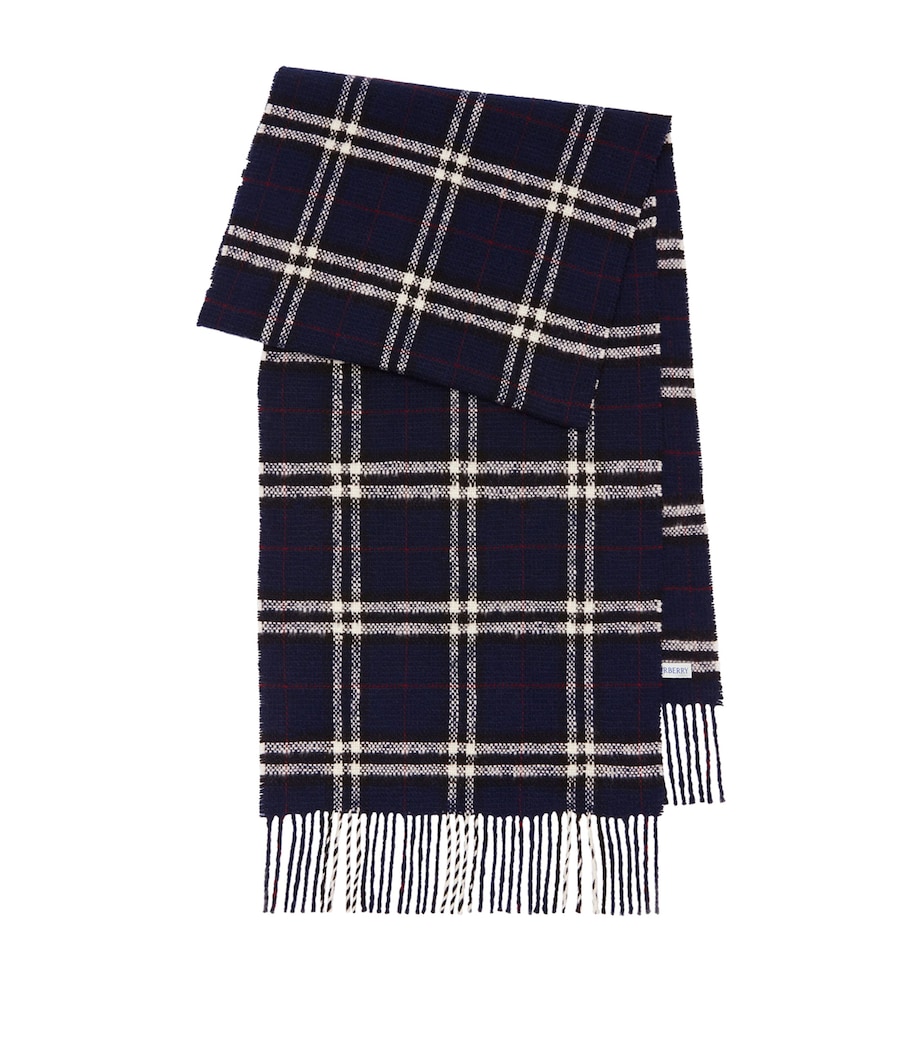 Burberry Wool-Cashmere Check Scarf Ink Image 1
