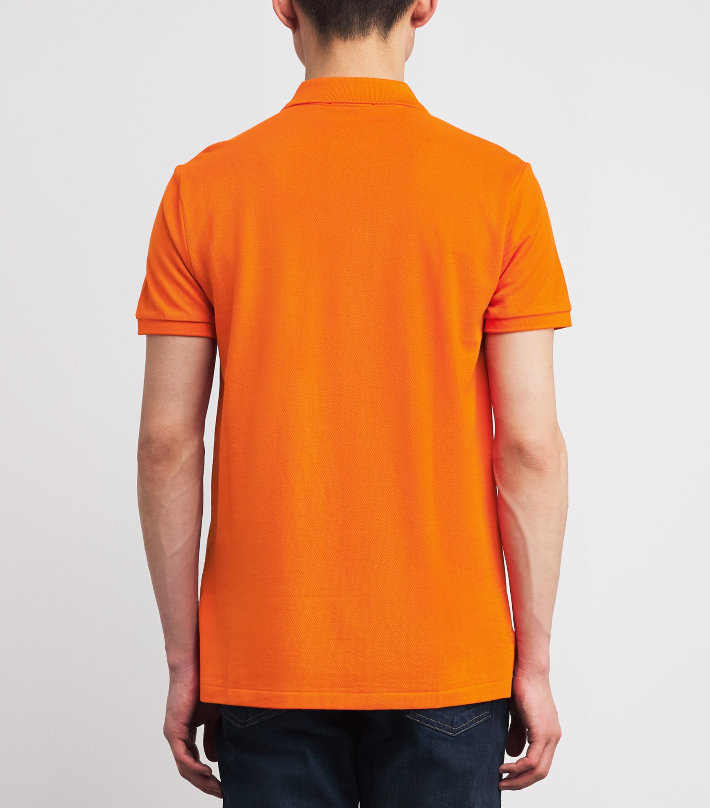 Polo Ralph Lauren Mens Cotton Mesh Polo Pony Polo Shirt Orange Image 4