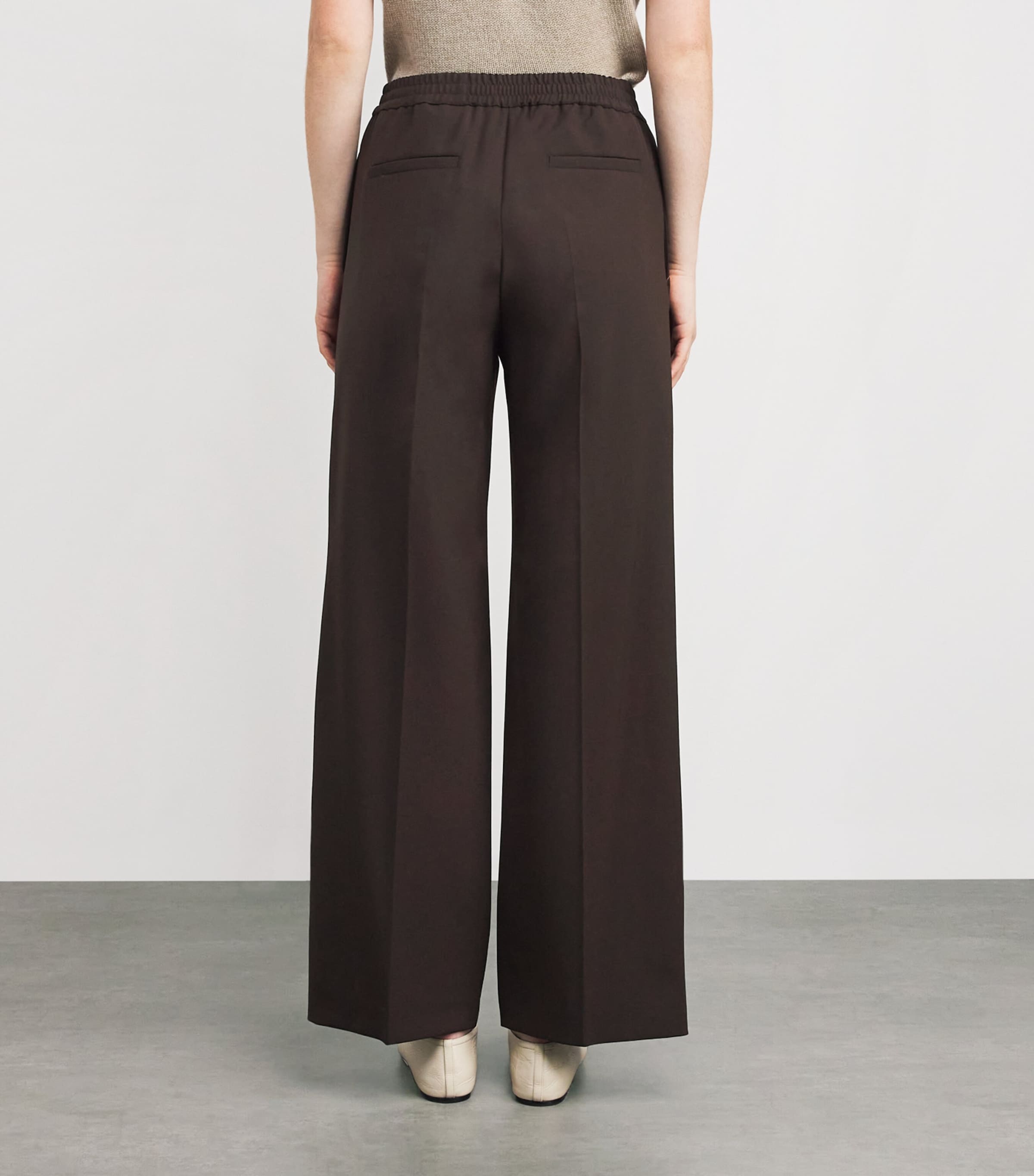 Wide-Leg Trousers CHOCOLATE Image 4