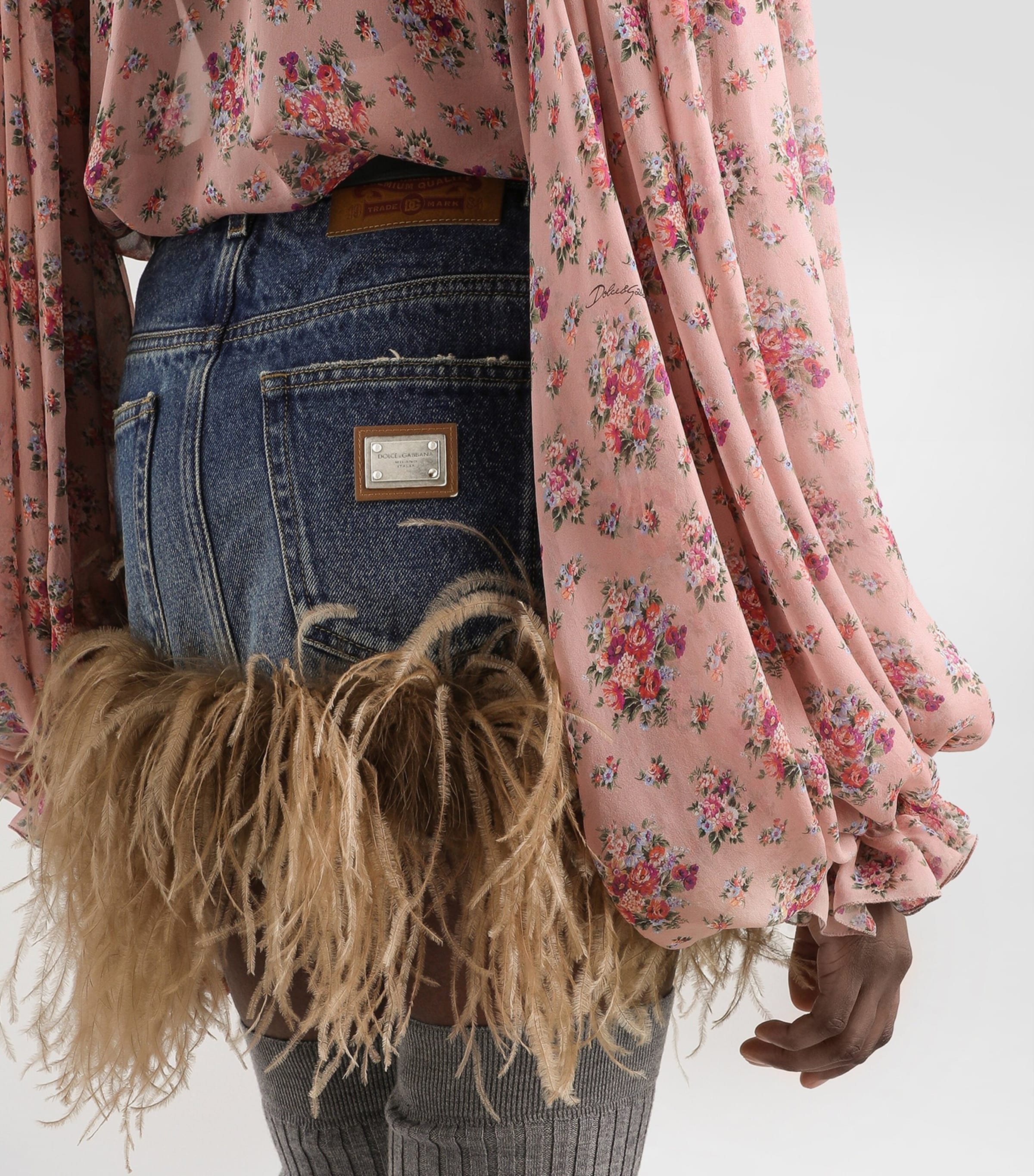 Dolce&Gabbana Womens Silk Floral Pussybow Blouse Mazz Image 4