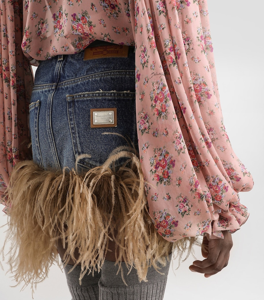 Dolce&Gabbana Womens Silk Floral Pussybow Blouse Mazz Image 4