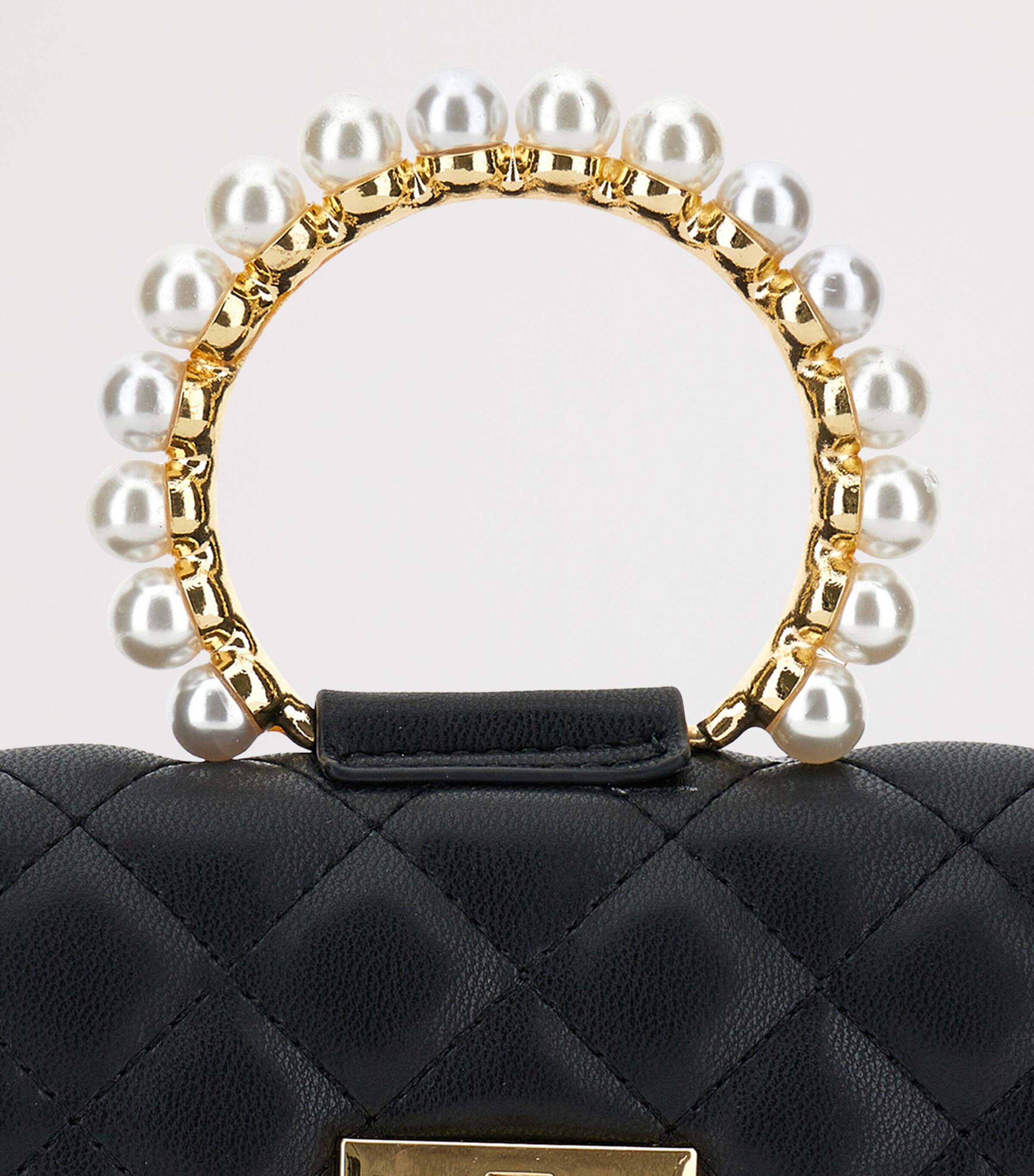 Pearl-Embellished City Bag NERO Image 4