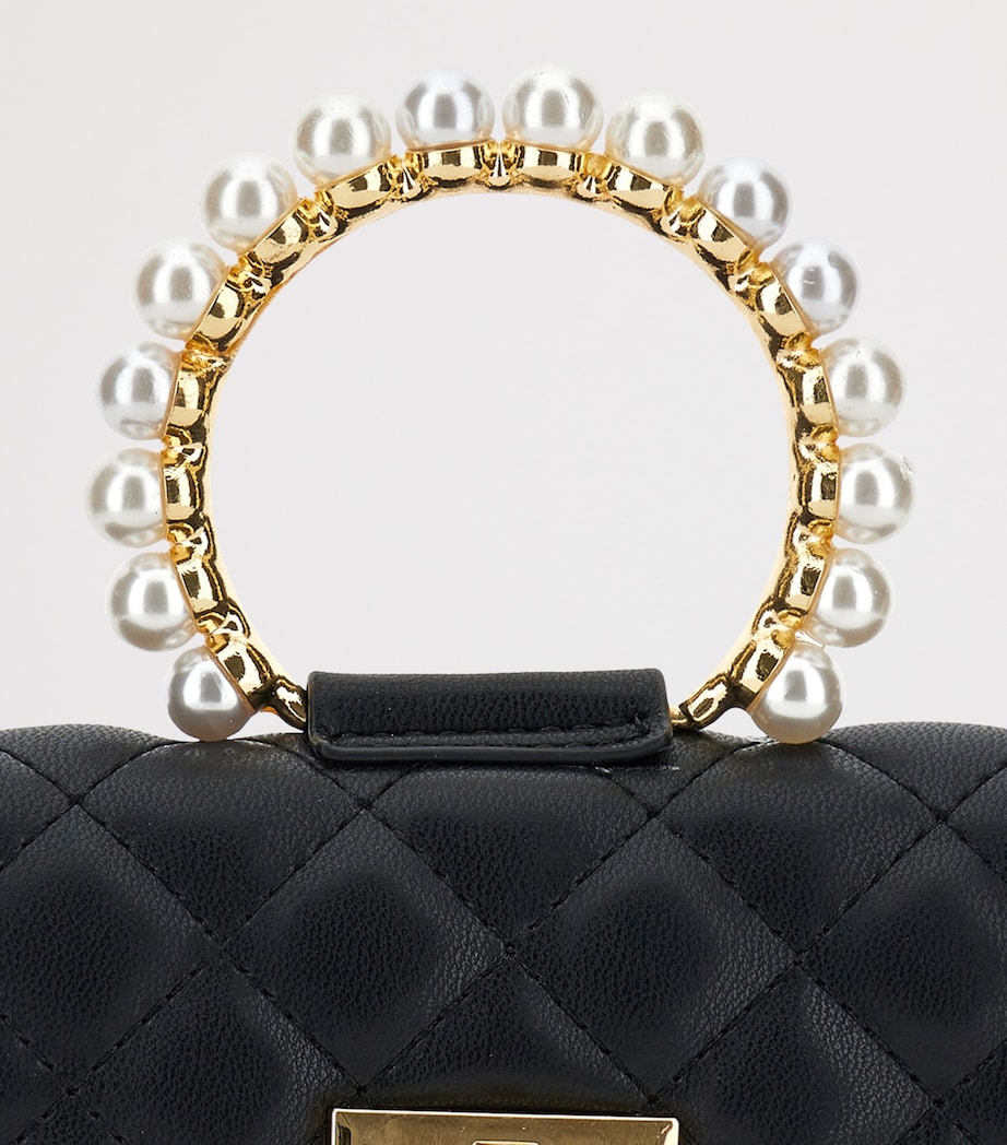 Pearl-Embellished City Bag NERO Image 4