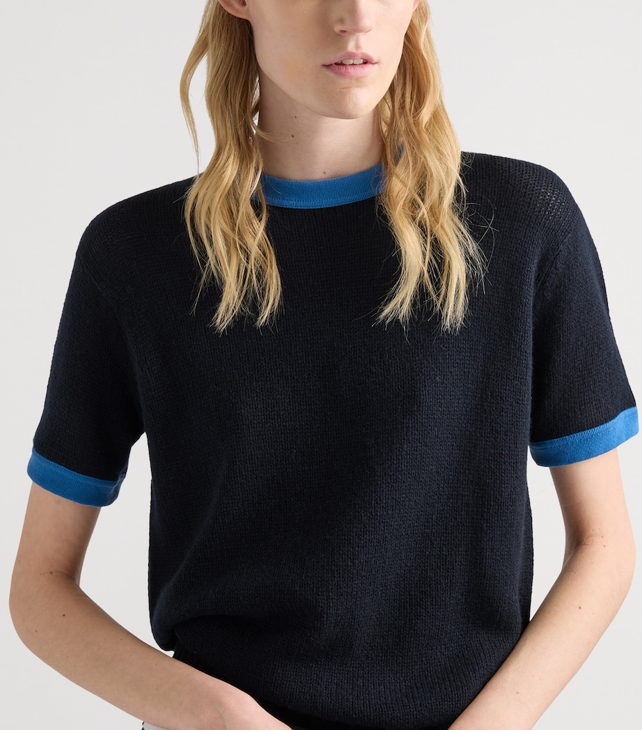Prada Womens Cashmere Short-Sleeve Sweater Image 3