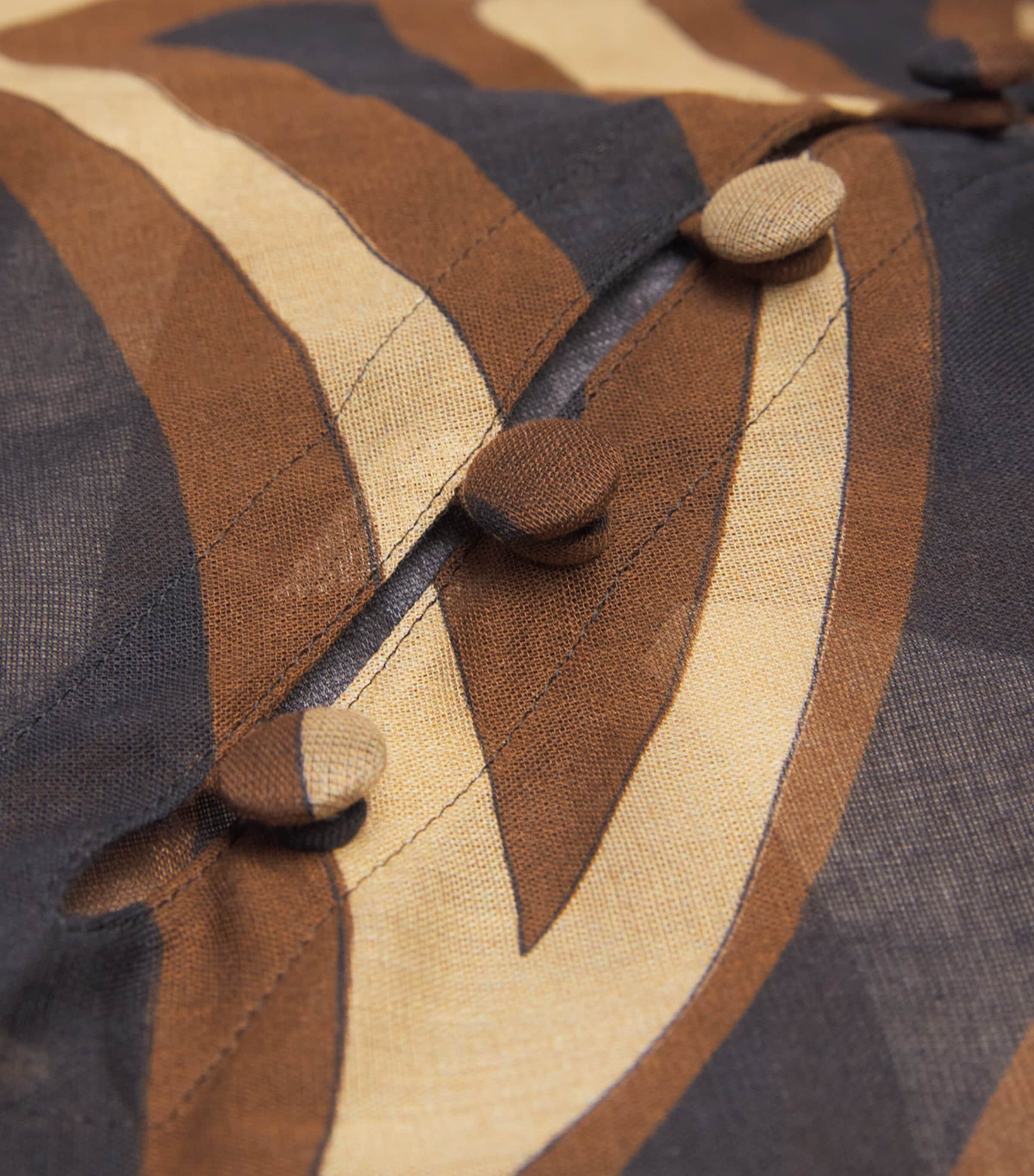 Cotton Labirinto Print Maxi Kaftan Dress 049/BLACK GOLD Image 6