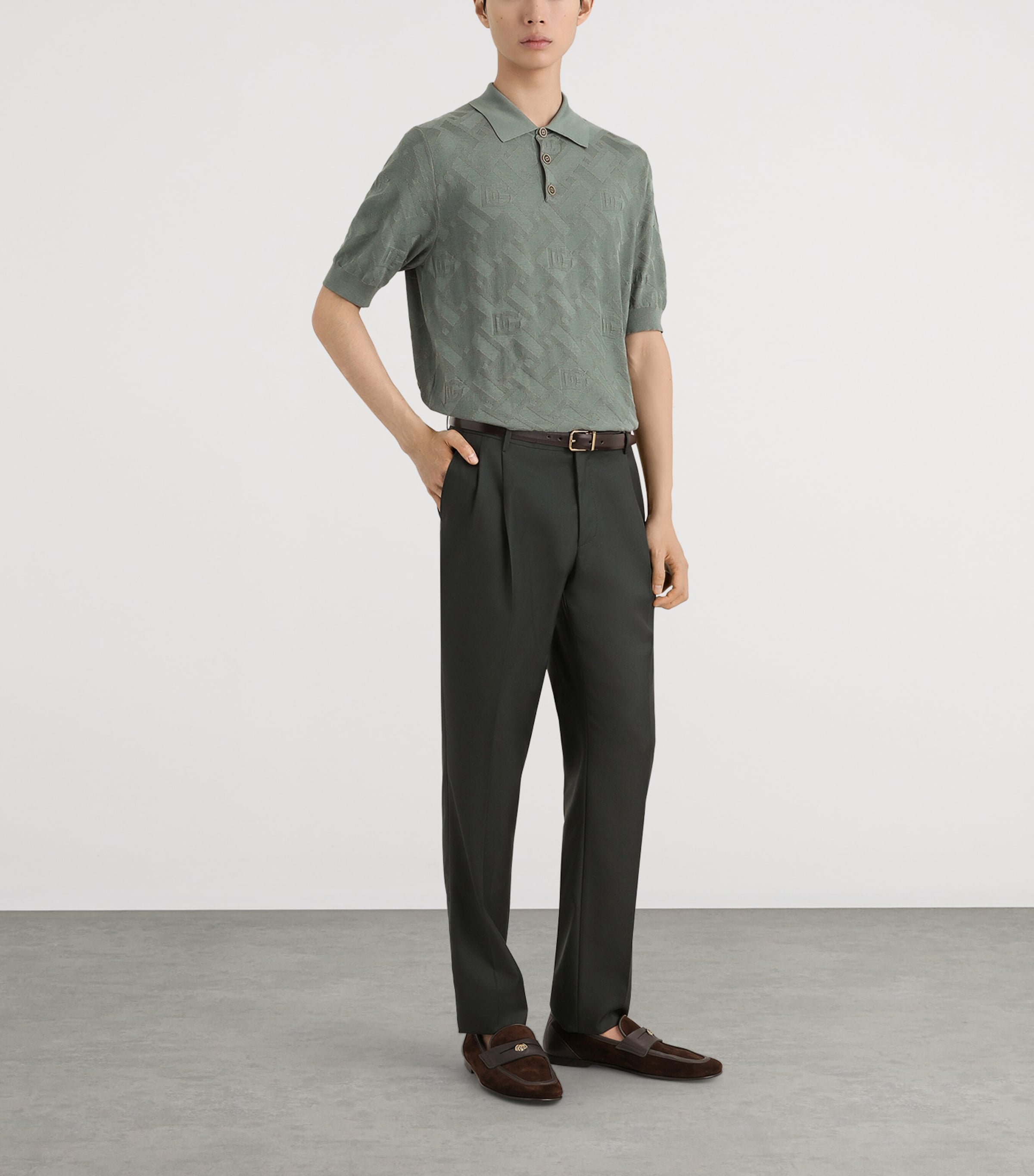 Silk Polo Shirt N4085-QUARTZ GR Image 2