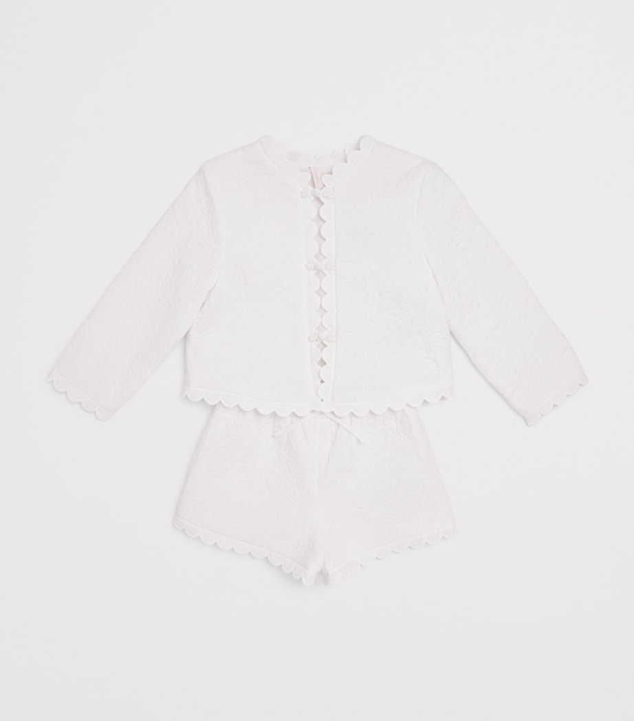 Zimmermann Kids Quilted Solstice Jacket (2-12 Years) Ivory Image 3