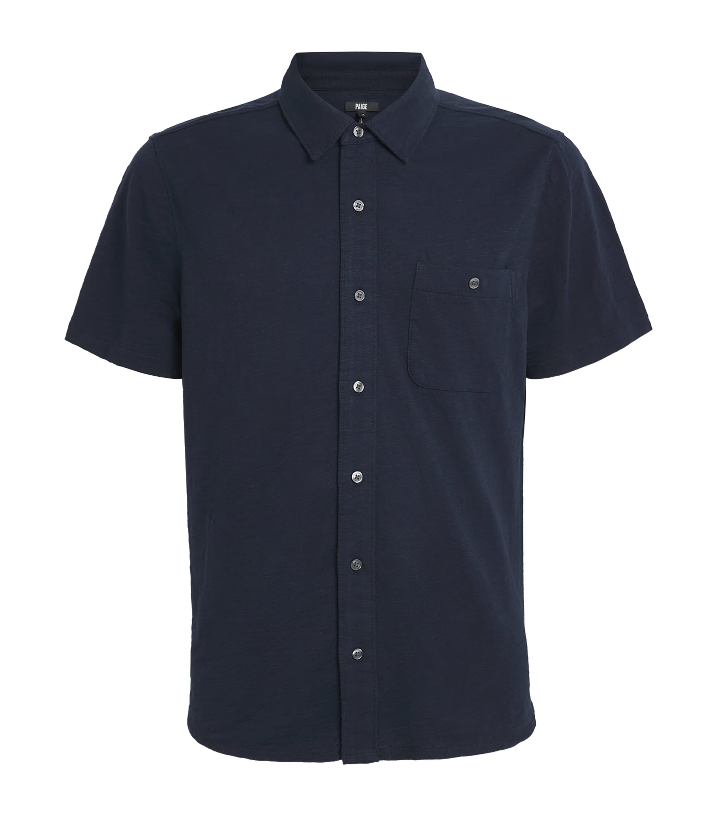 PAIGE Mens Cotton Carillo Polo Shirt Deep Anchor Image 1