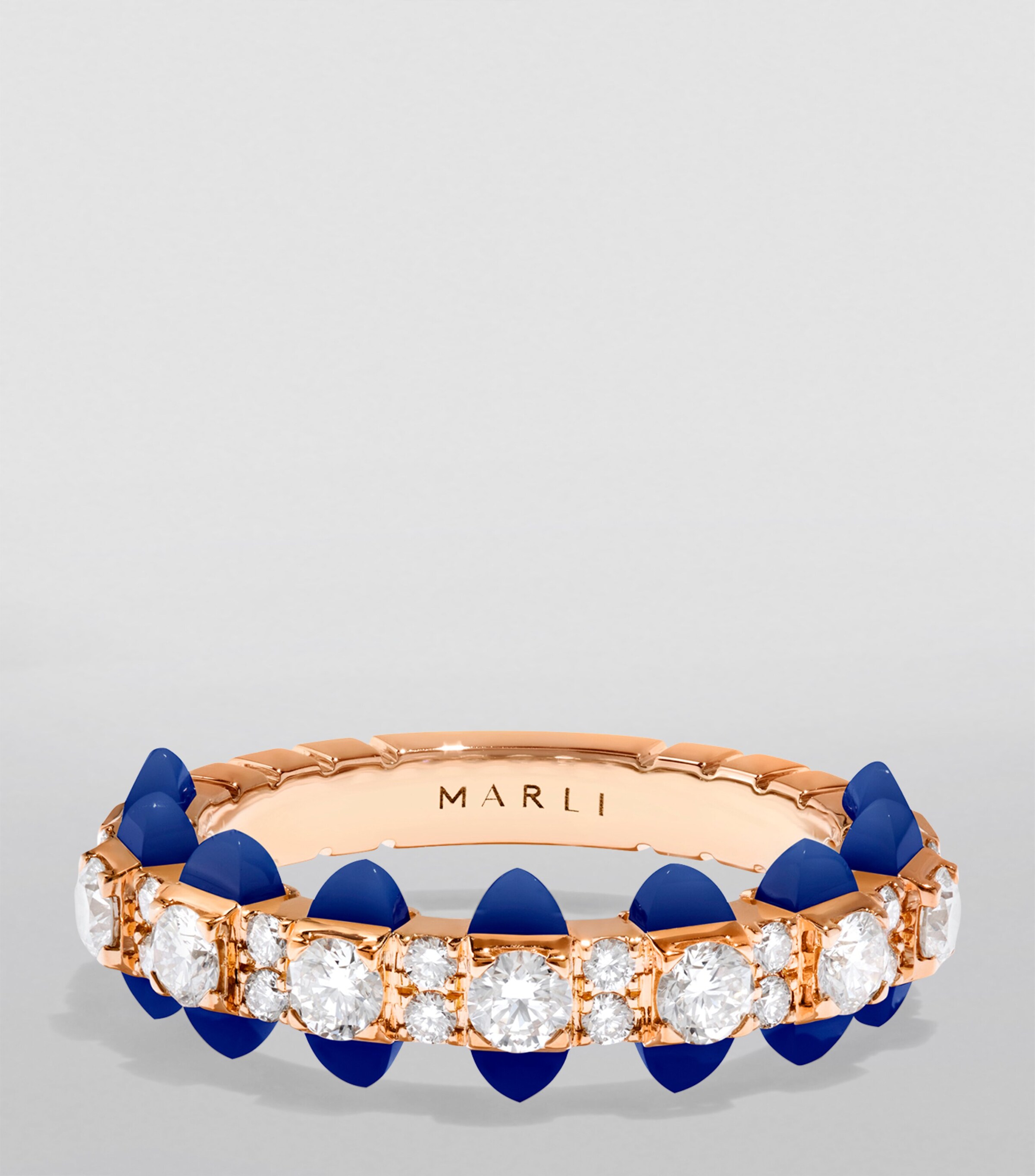 Rose Gold, Diamond and Lapis Lazuli Tip-Top Ring ROSE GOLD Image 3