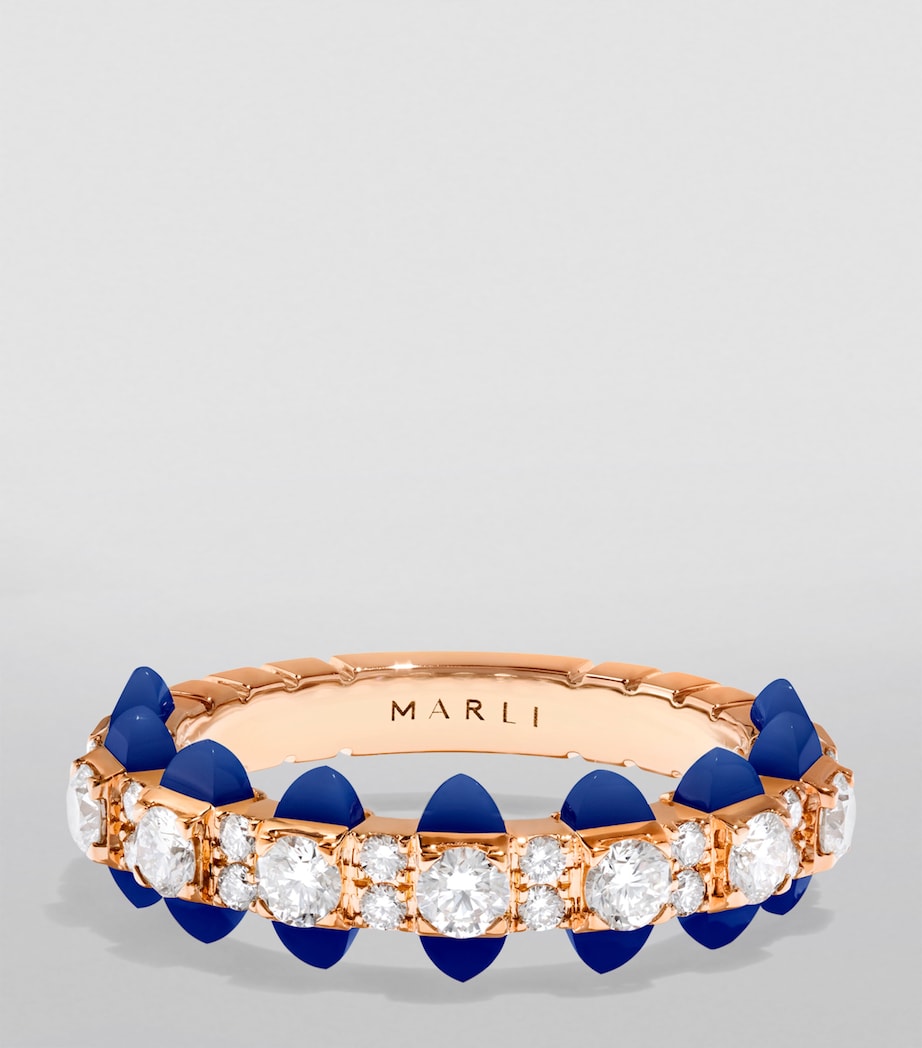 Rose Gold, Diamond and Lapis Lazuli Tip-Top Ring ROSE GOLD Image 3