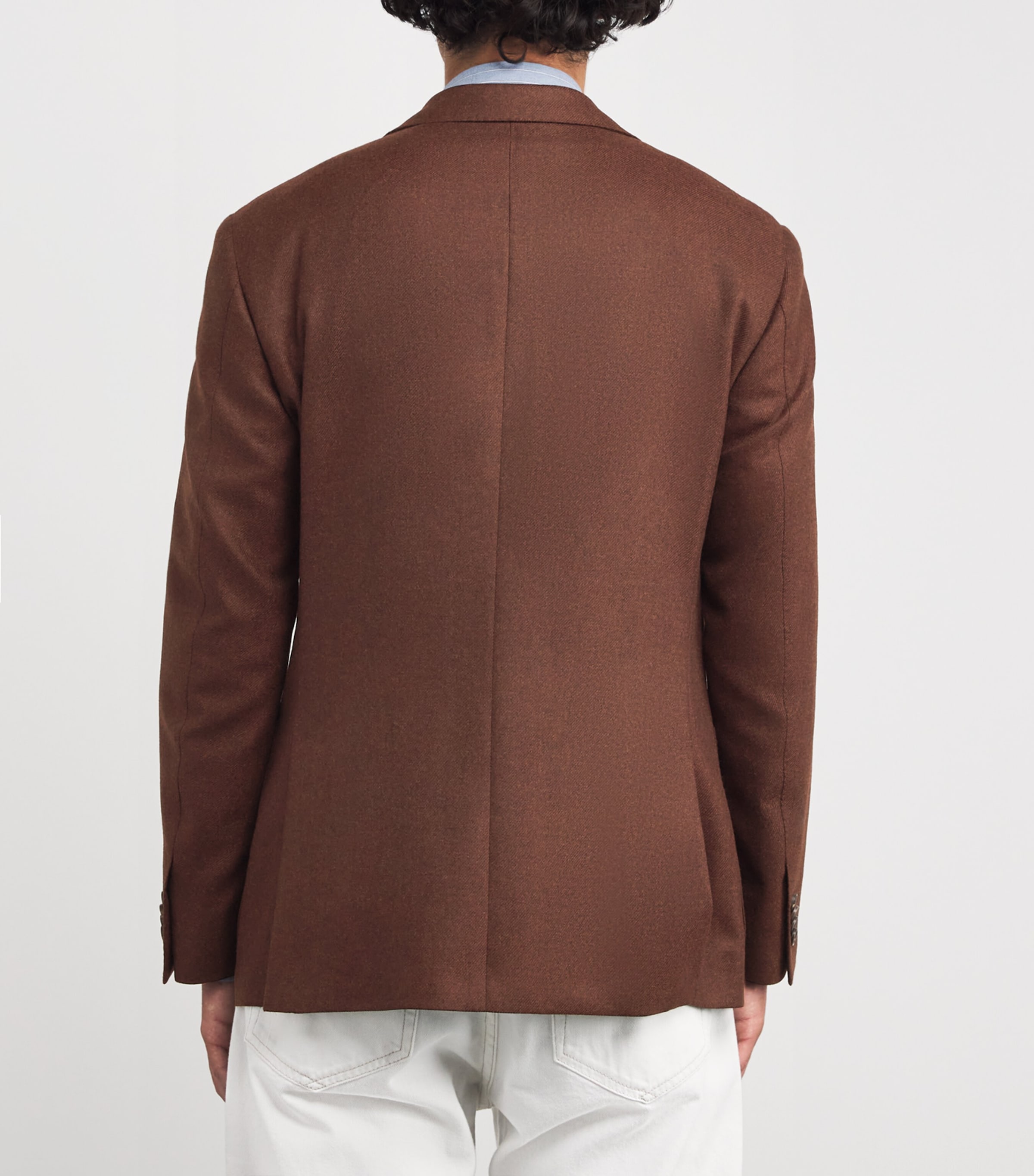 Virgin Wool-Cashmere Blazer 061 BROWN Image 4