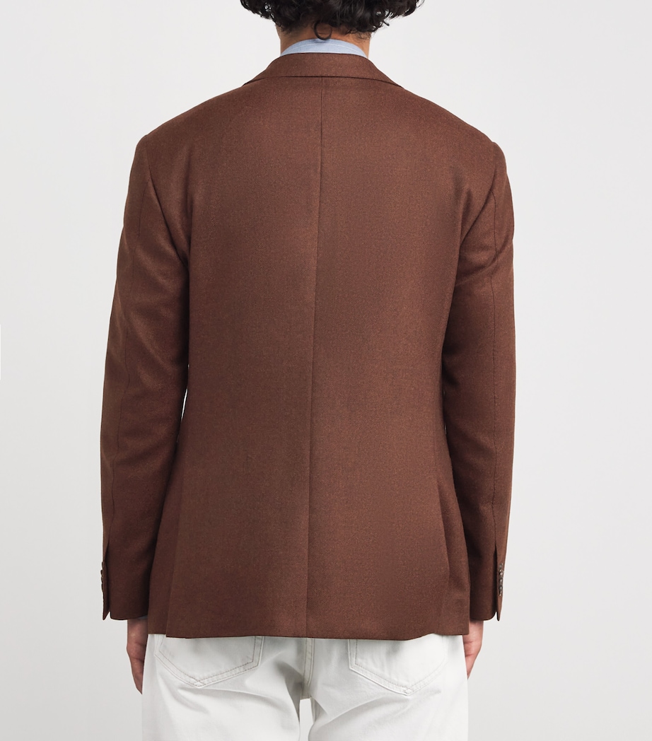 Virgin Wool-Cashmere Blazer 061 BROWN Image 4