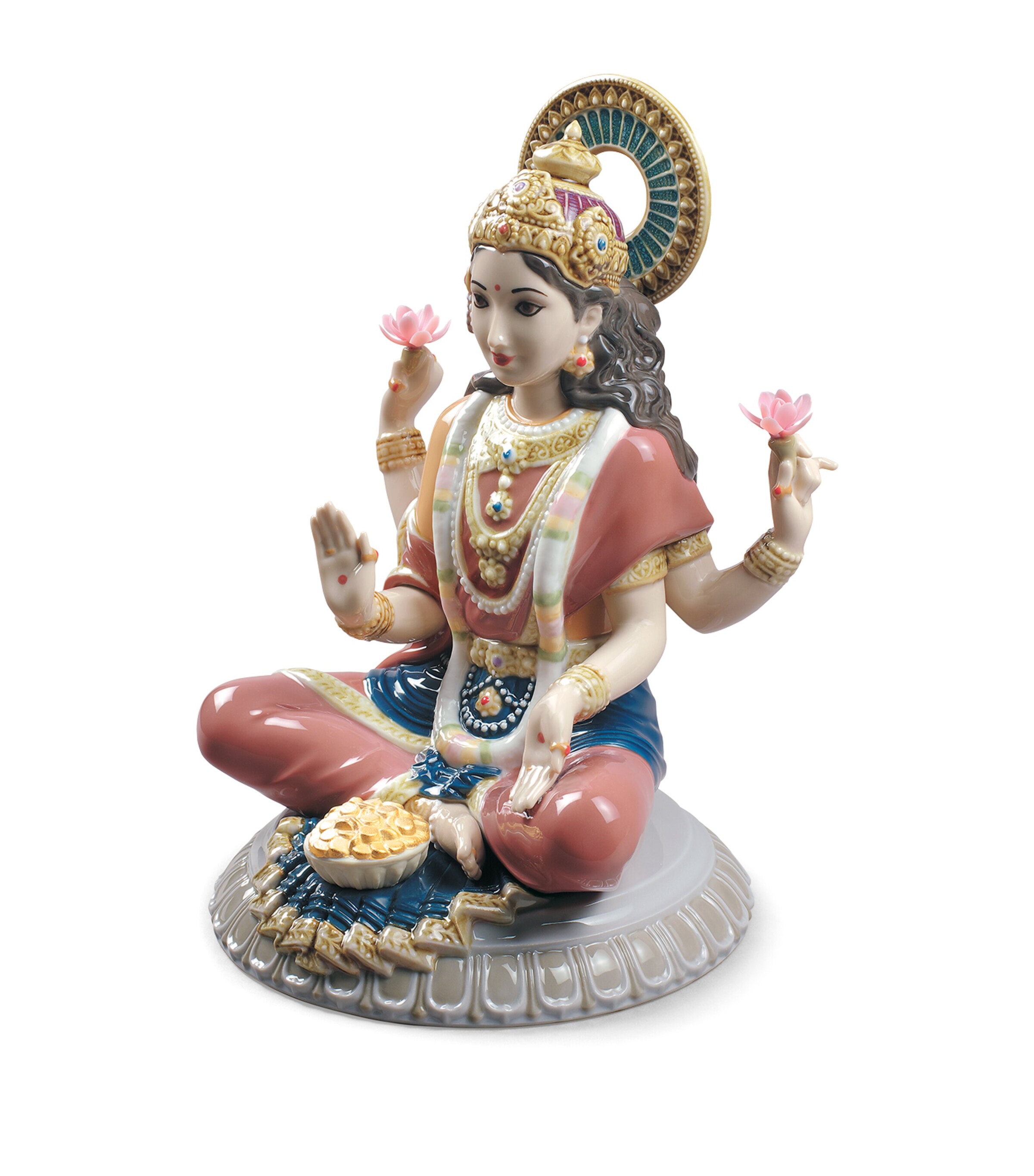Lladró Goddess Sri Lakshmi Figurine Image 2