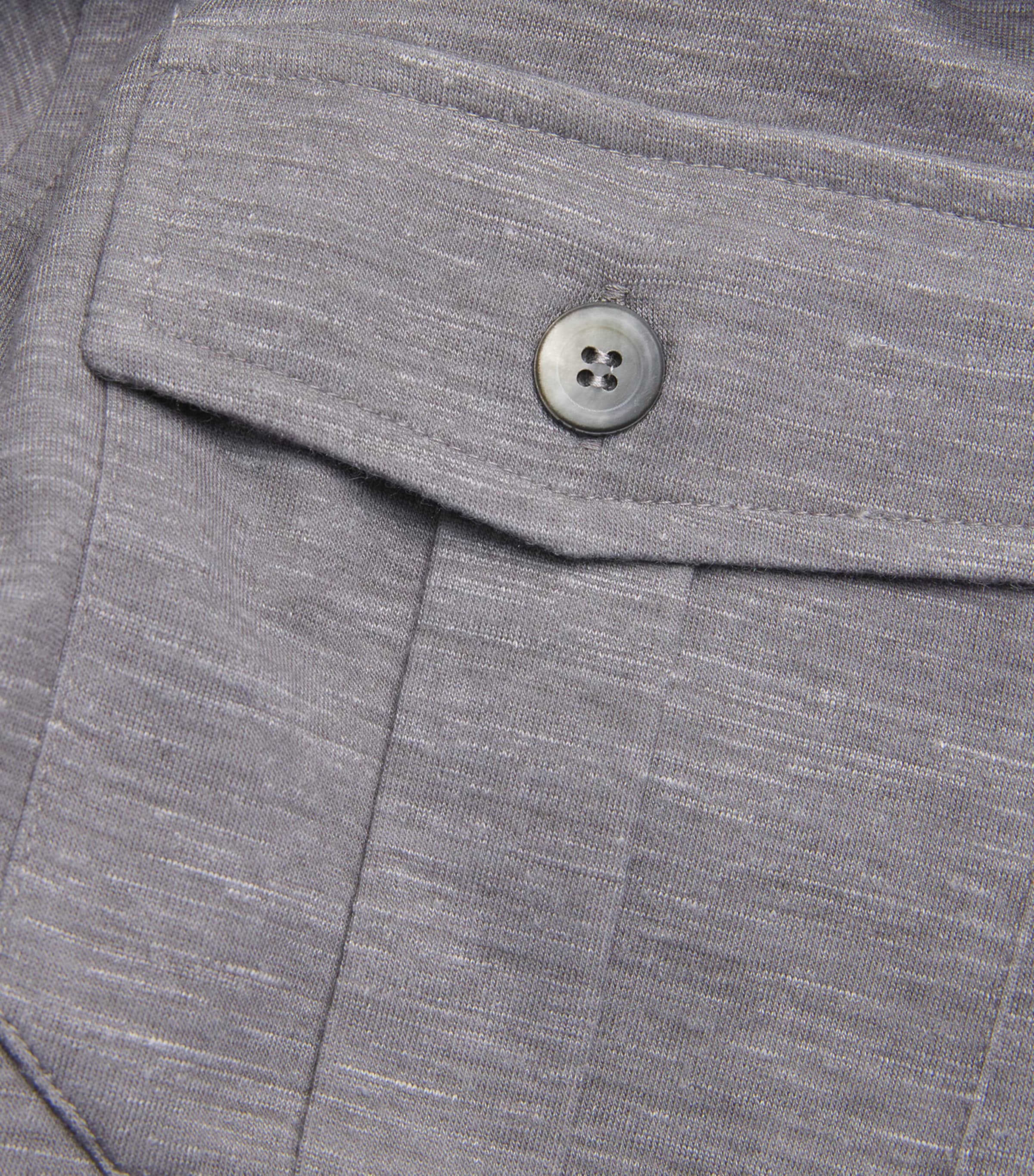 Wool-Silk-Blend Overshirt N55-LEAD GREY Image 5