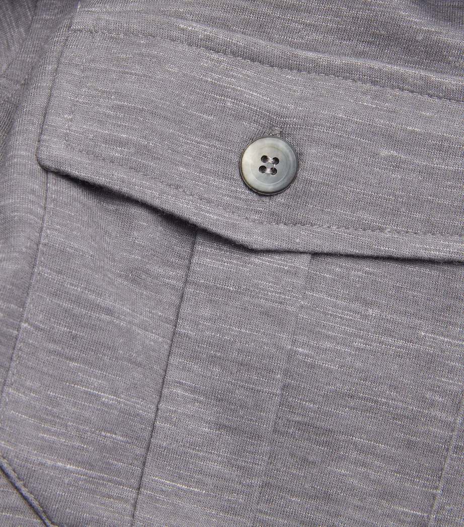 Wool-Silk-Blend Overshirt N55-LEAD GREY Image 5