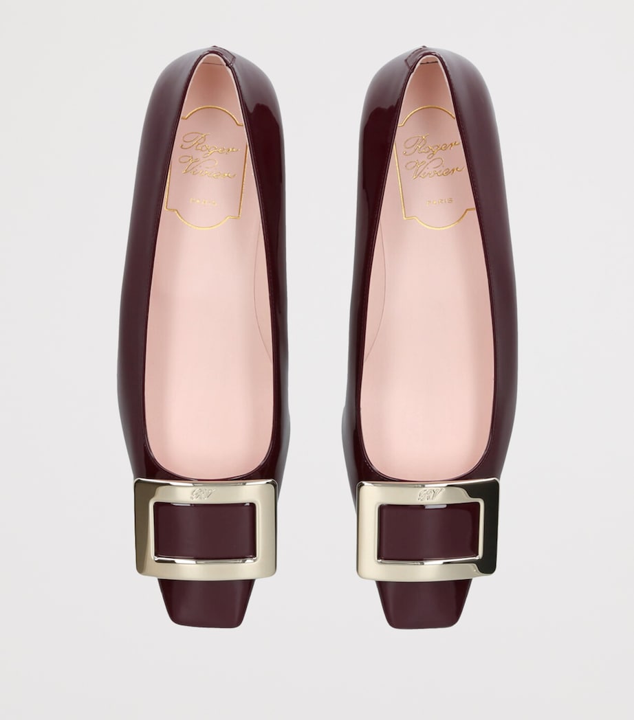 Patent Leather Belle Vivier Trompette Ballet Flats WINE Image 4