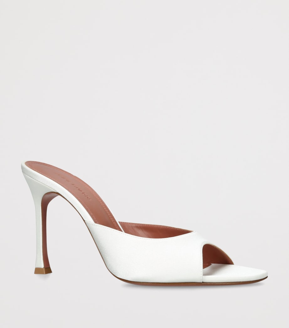 Satin Alexa Mules 95 WHITE Image 3