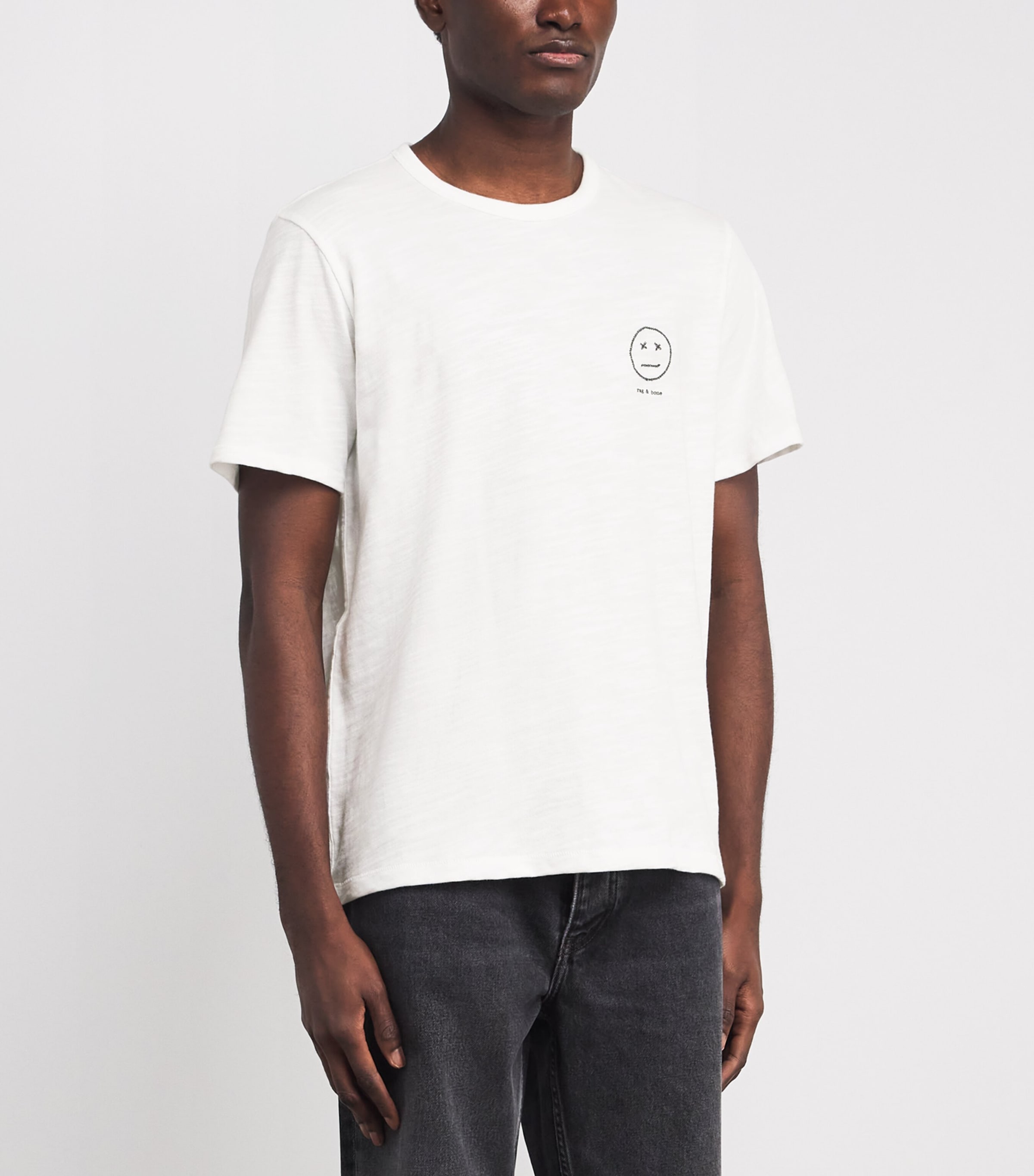 Cotton Embroidered T-Shirt WHITE Image 3