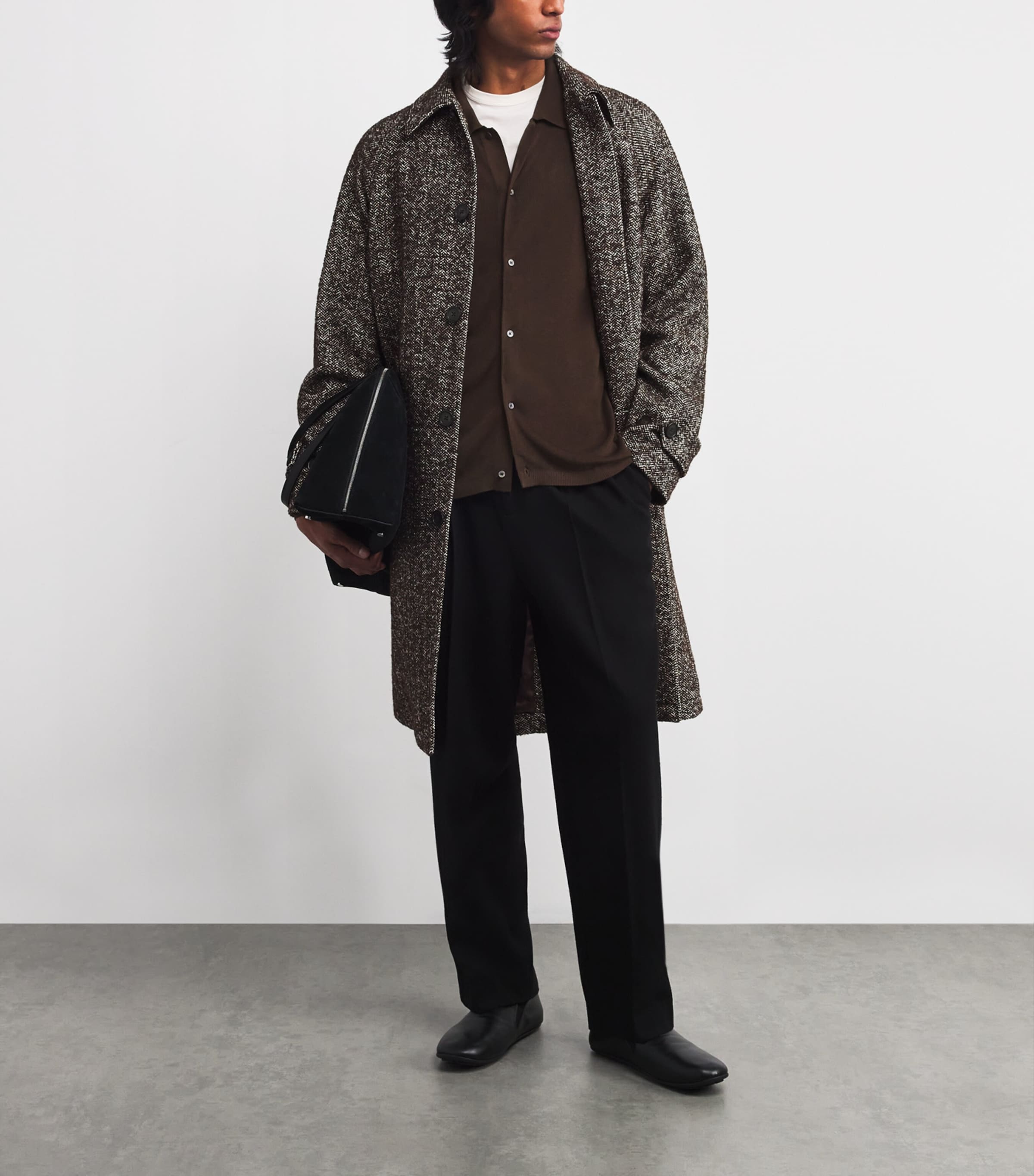 Collared Cardigan ICED COFFEE Image 2