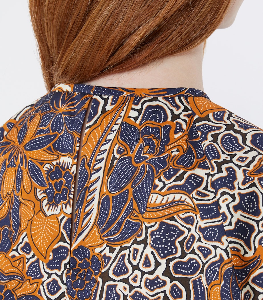 Weekend Max Mara Womens Cotton Floral Blouse Navy Image 7