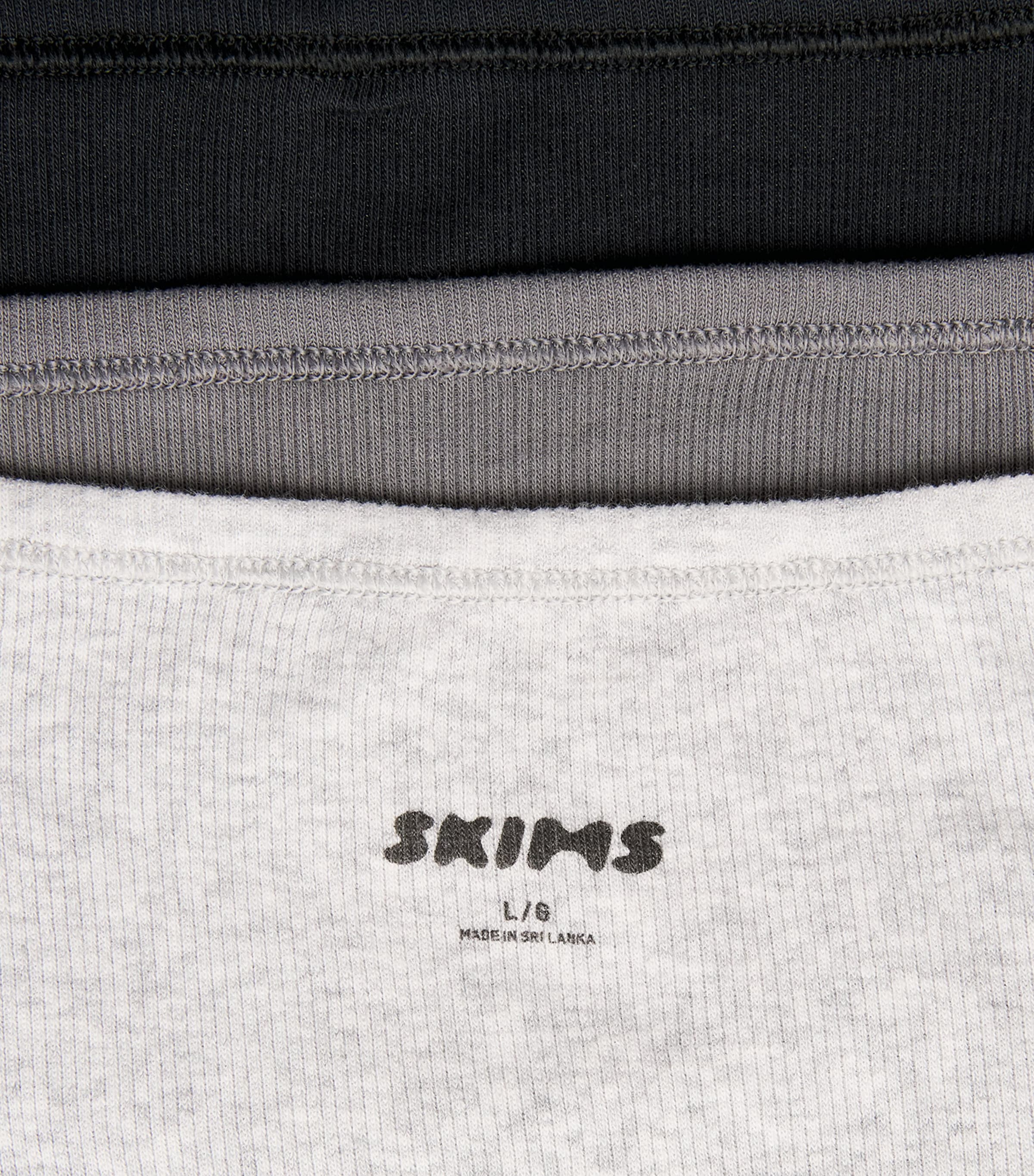 Skims Mens Cotton Ribbed Tank Tops (Pack of 3) Heather Multi Image 3