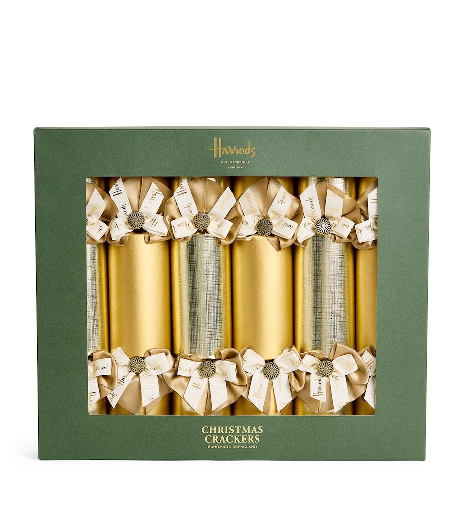 Harrods Golden Christmas Crackers (Set of 6) Gold Image 1