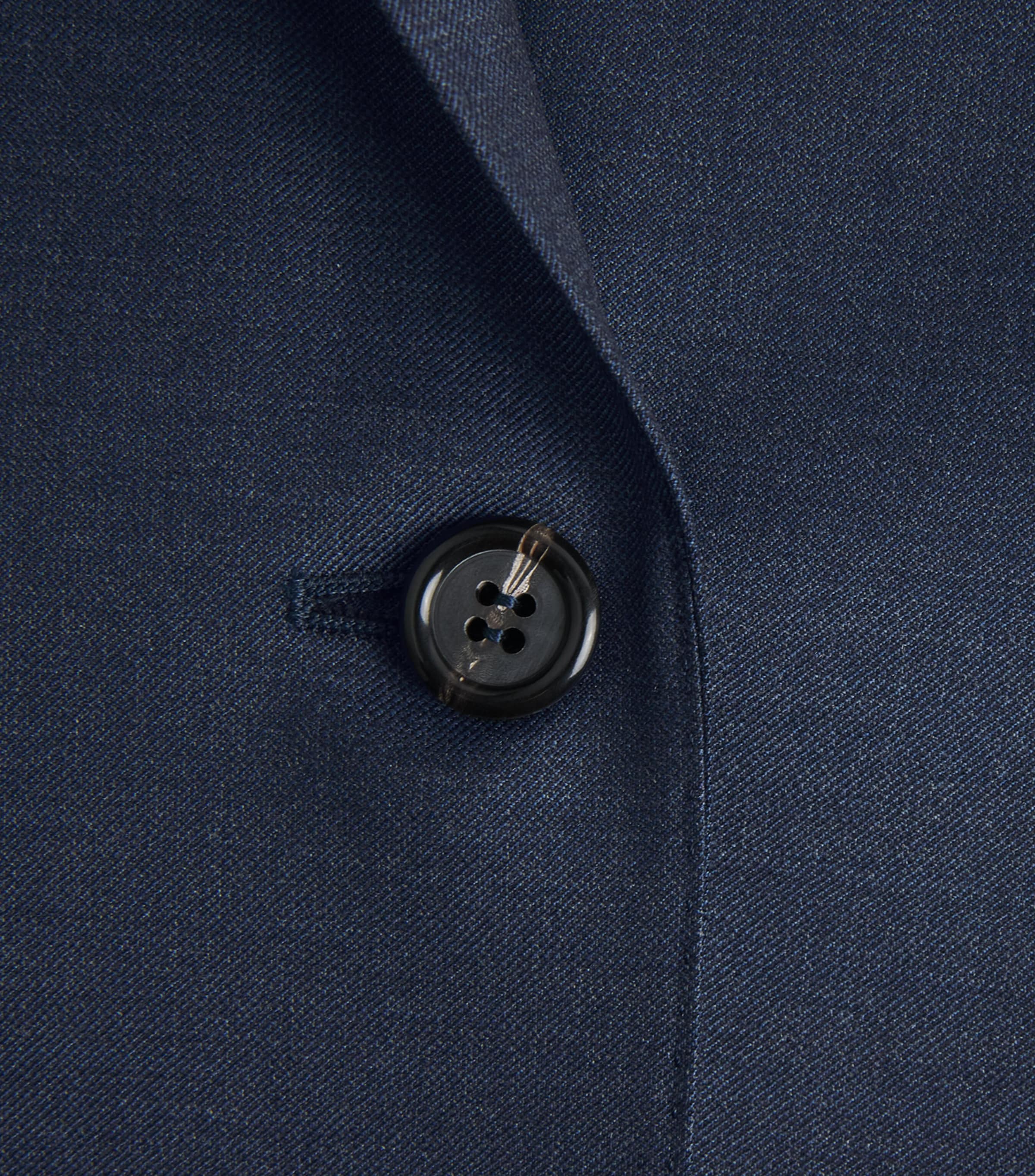 Canali Mens Wool Double-Breasted 2-Piece Suit Navy Image 7