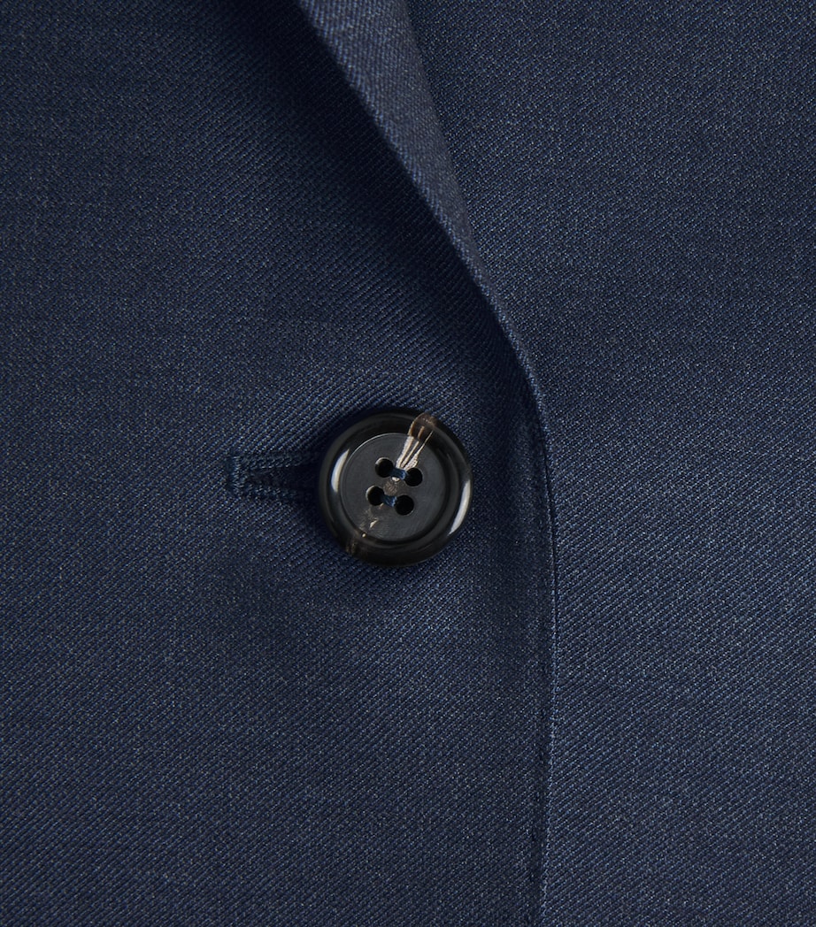 Canali Mens Wool Double-Breasted 2-Piece Suit Navy Image 7