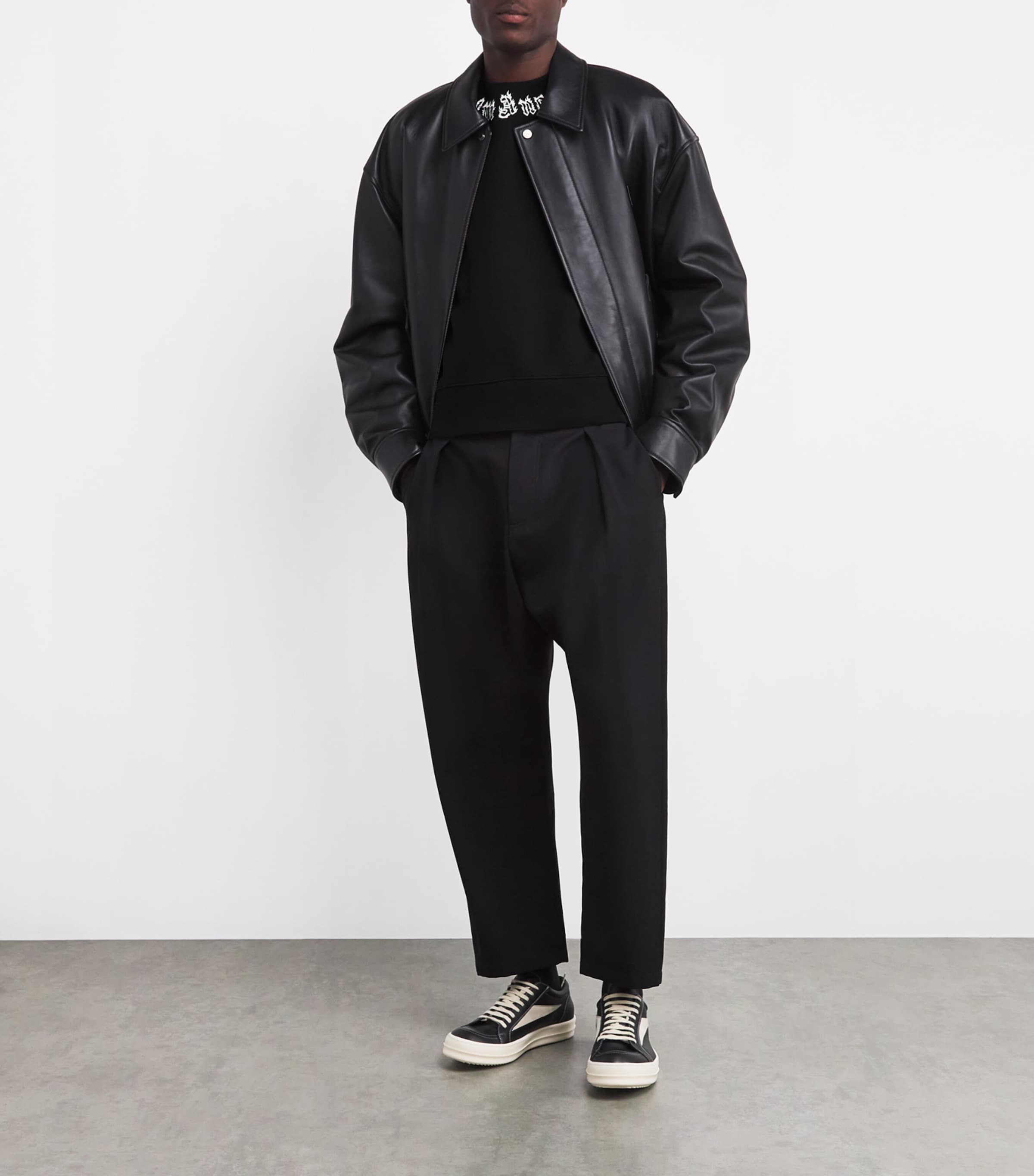 Oversized Logo Neck Sweatshirt BLACK - OFF WHITE Image 2