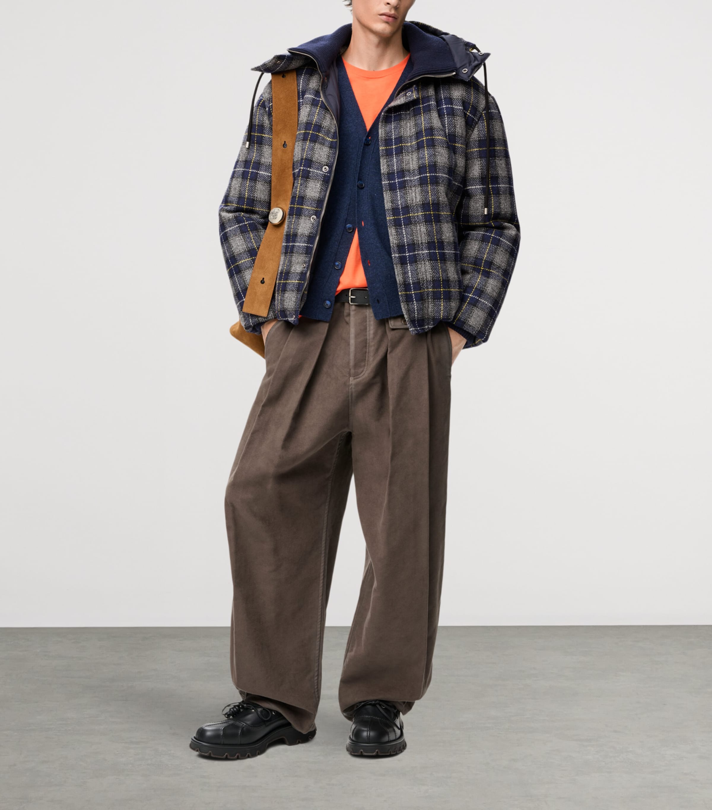 Wool-Blend Hooded Jacket DARK NAVY BLUE Image 2