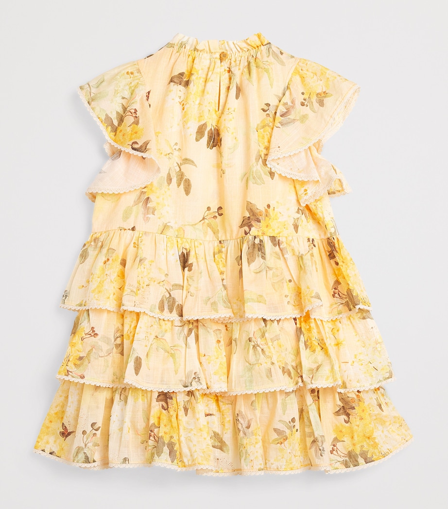 Cotton Cascadian Swing Dress (2-12 Years) YELLOW FLORAL Image 2