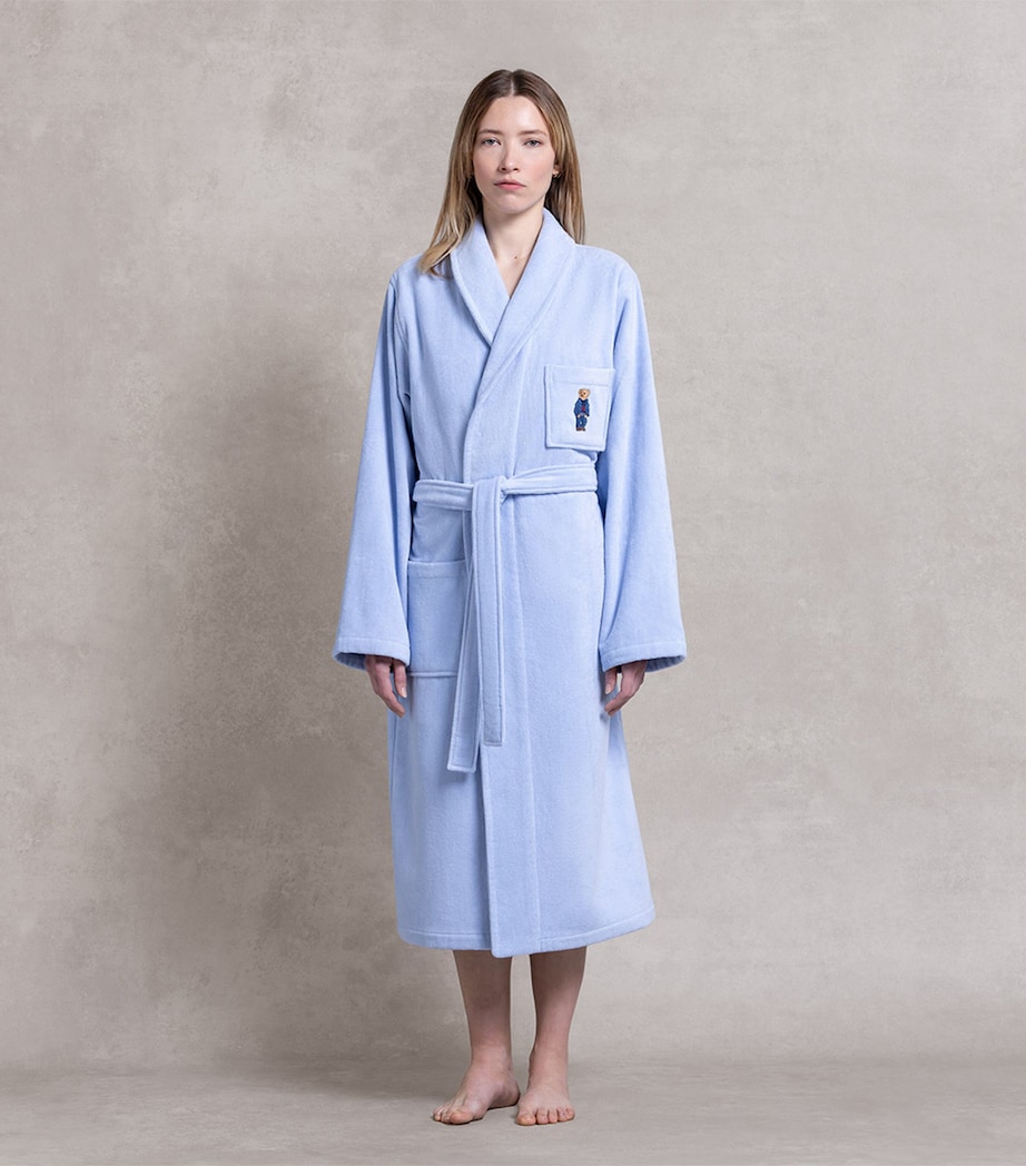 Denim Bear Robe (Large) OFFICE BLUE Image 6