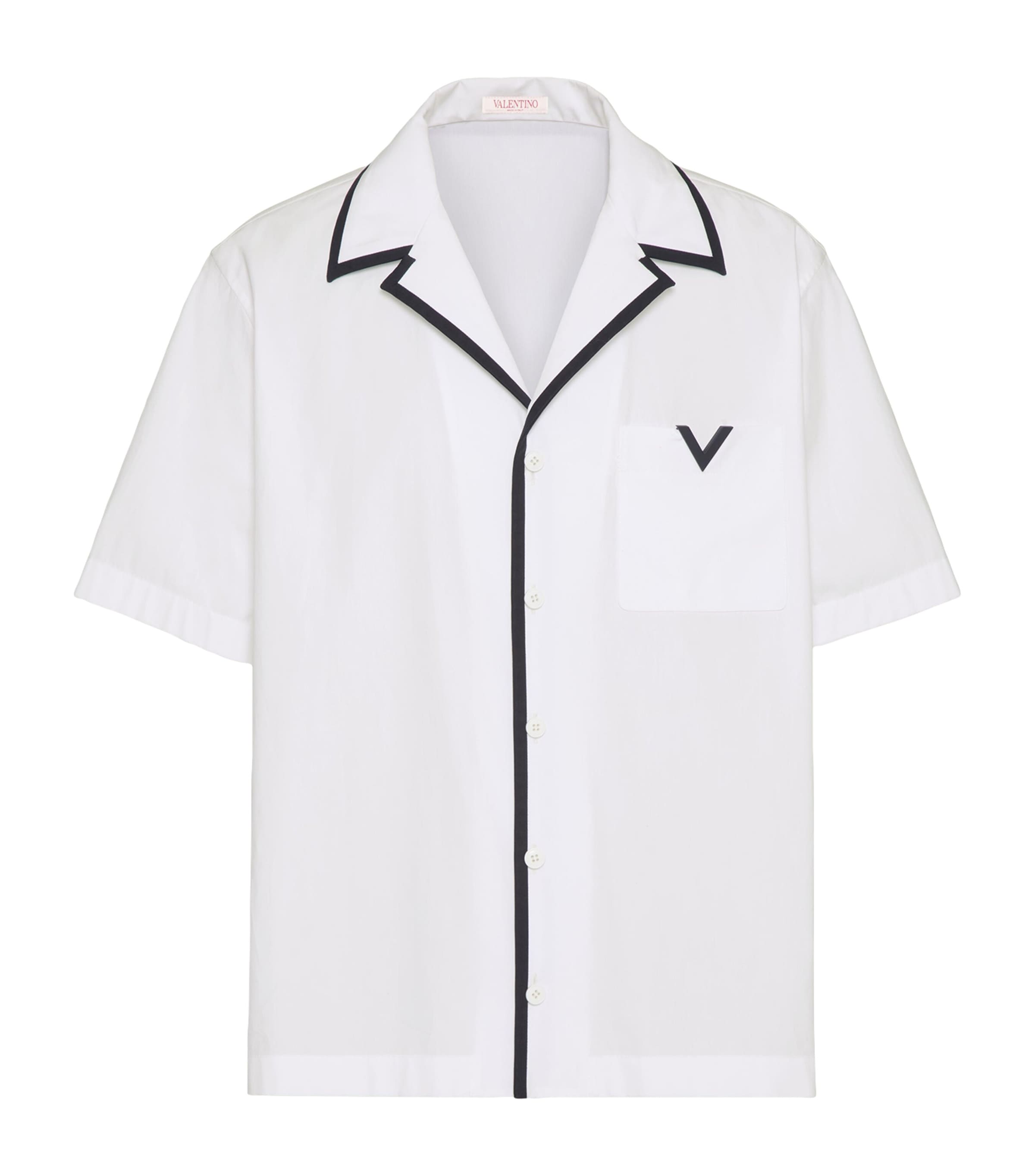 VALENTINO COTTON V-DETAIL SHIRT 